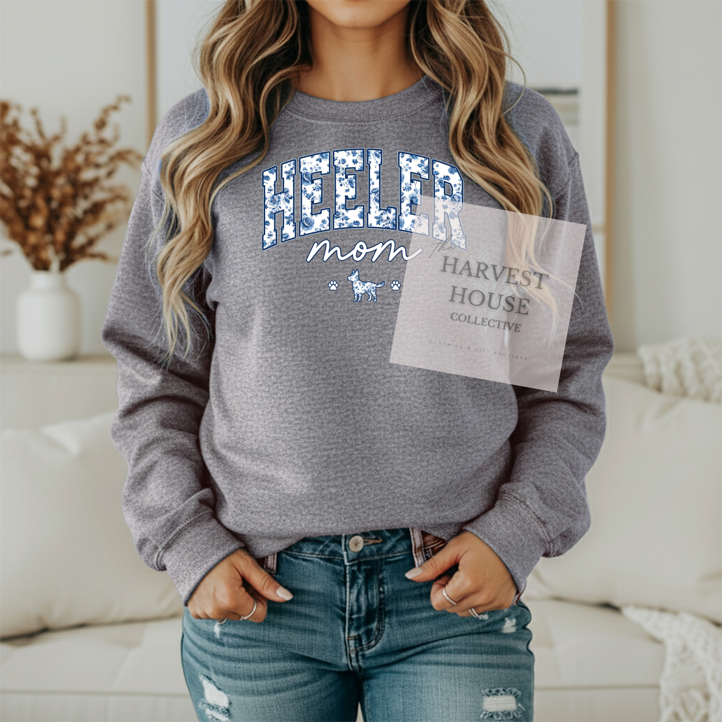 Floral Heeler Mom Shirt
