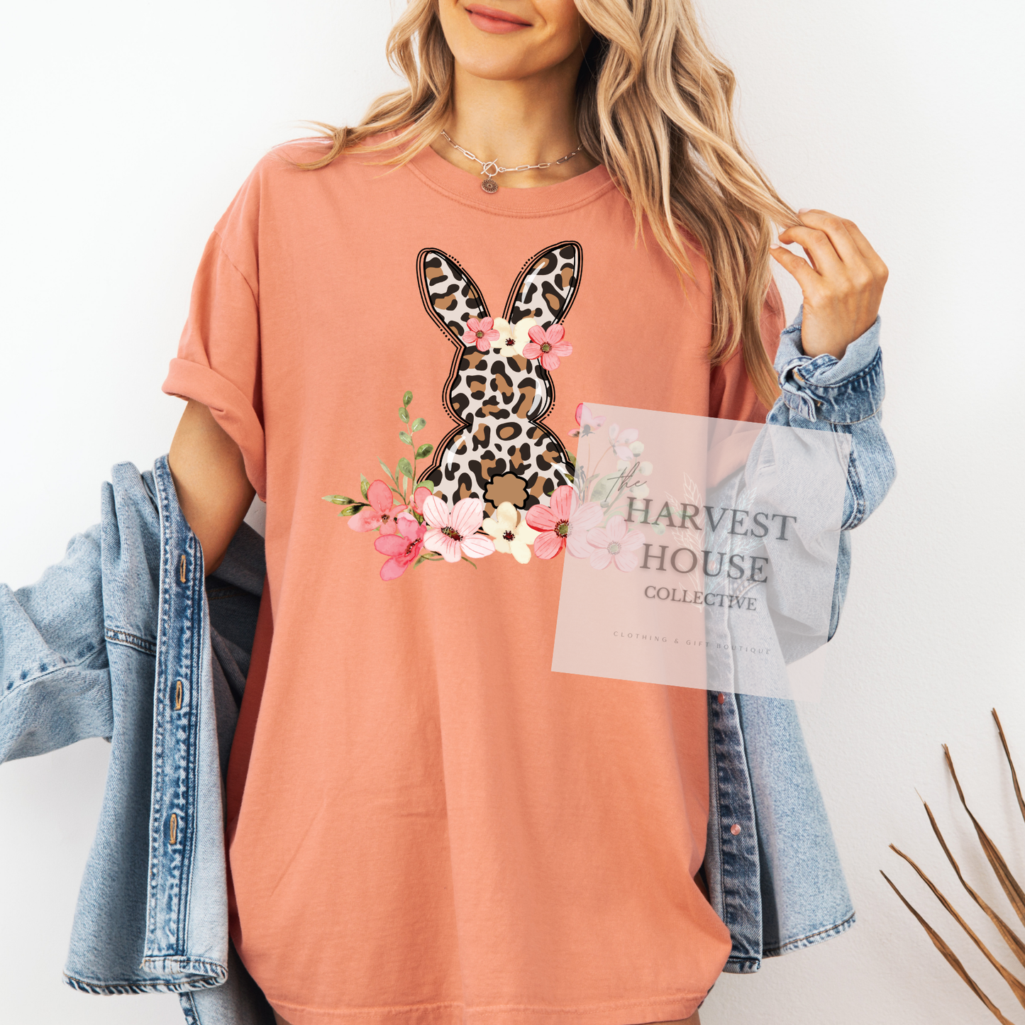 Leopard Easter Bunny Comfort Color Tee