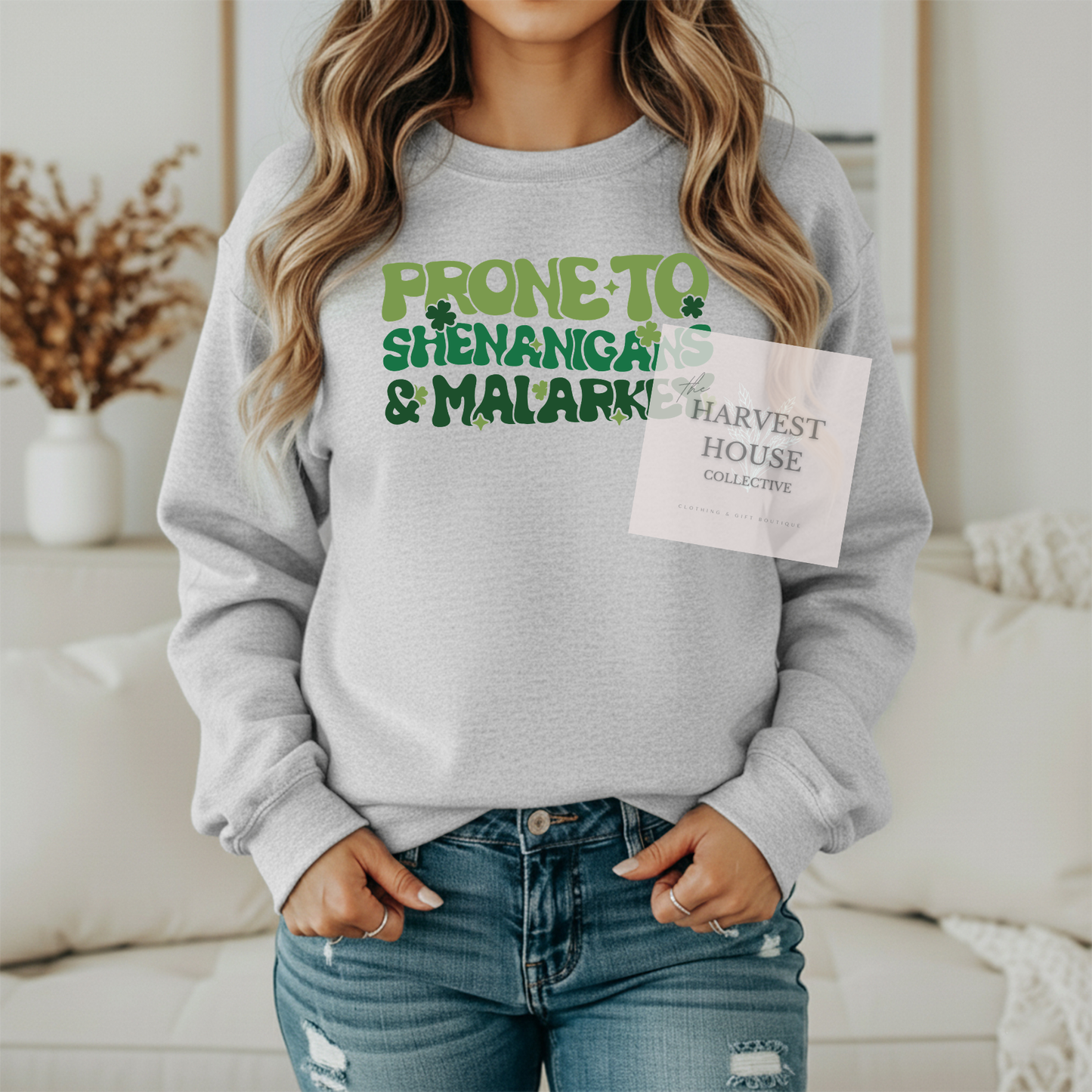 Prone To Shenanigans And Malarky Gildan Crewneck & Hoodie