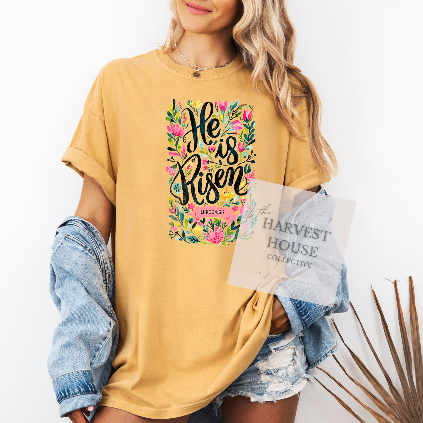 He Is Risen Comfort Color Tee