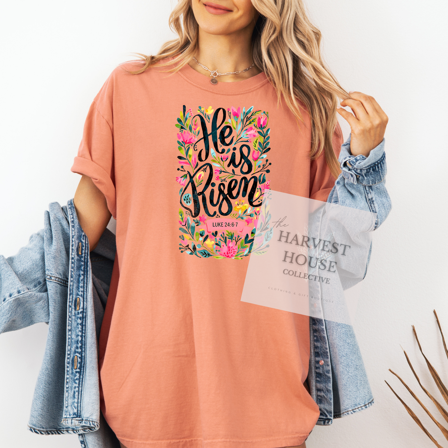 He Is Risen Comfort Color Tee
