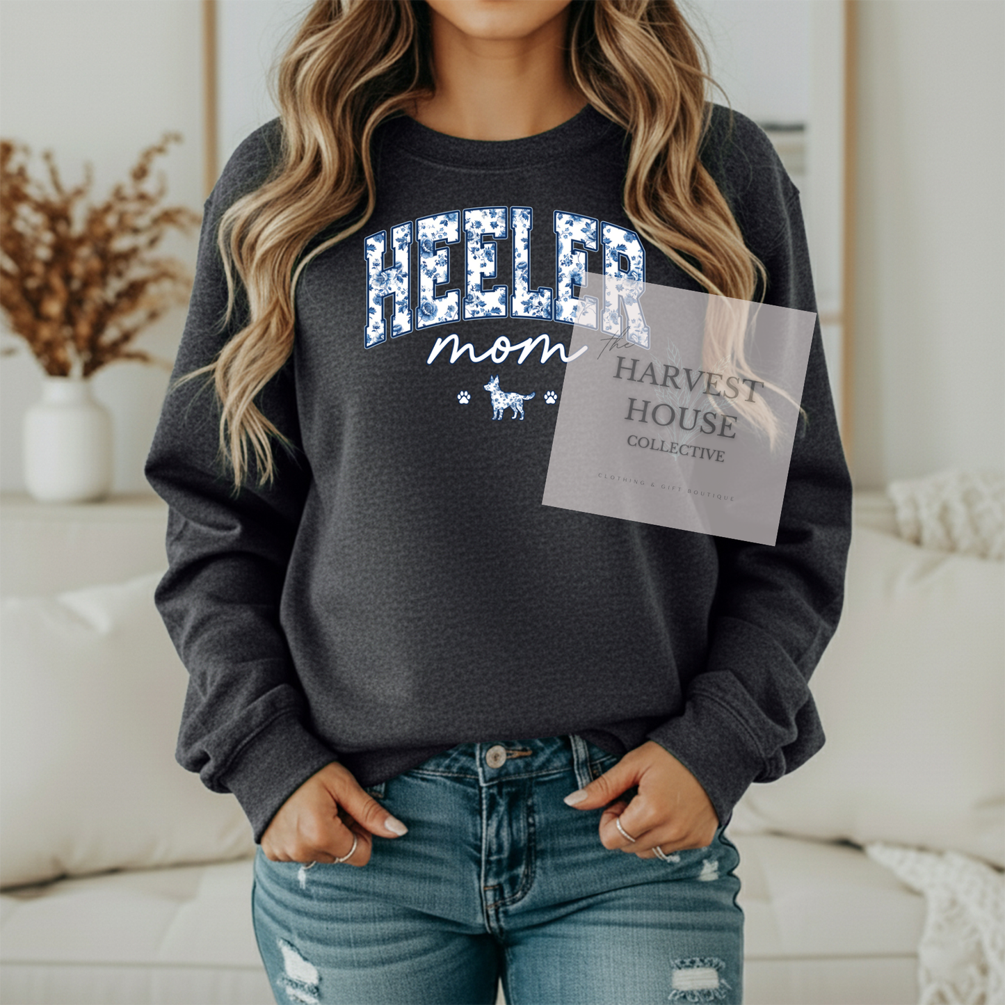 Floral Heeler Mom Shirt