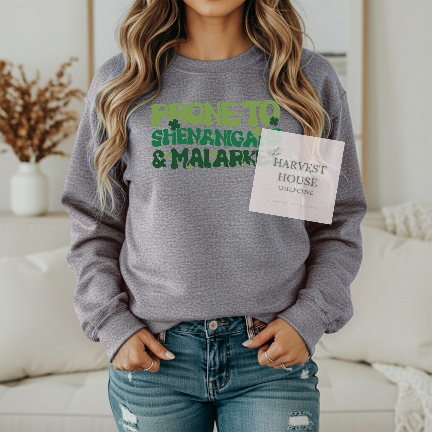 Prone To Shenanigans And Malarky Gildan Crewneck & Hoodie