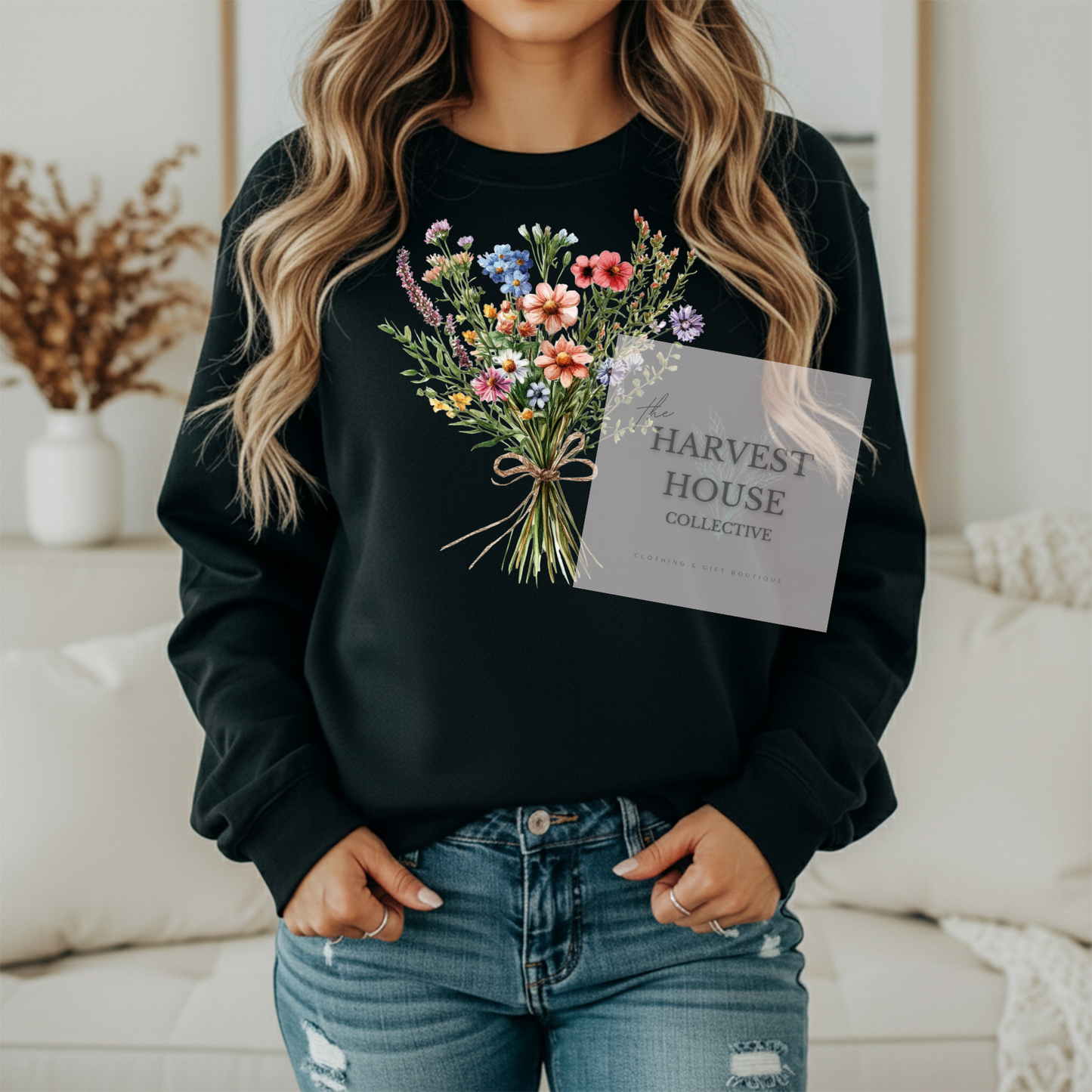 Floral Bouquet Gildan Crewneck & Hoodie