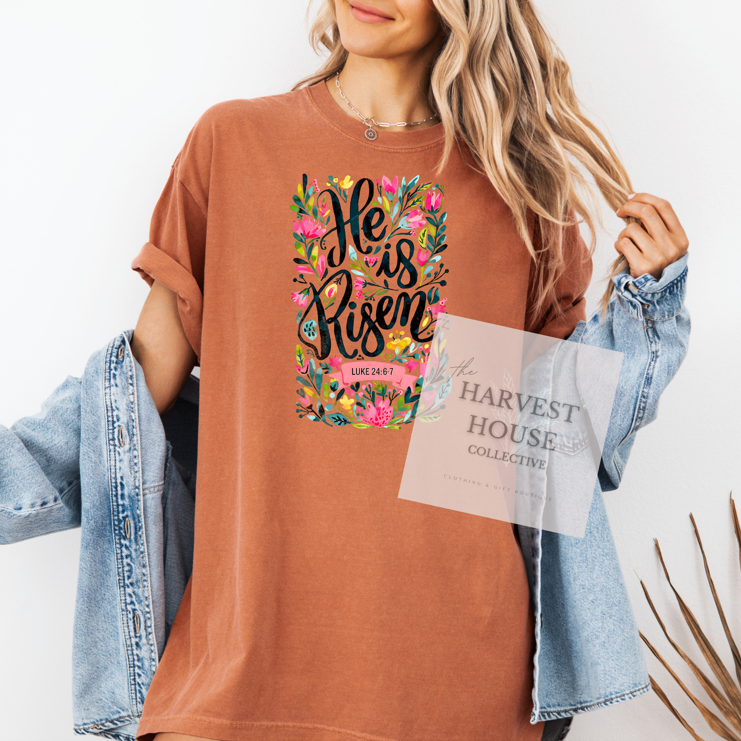 He Is Risen Comfort Color Tee