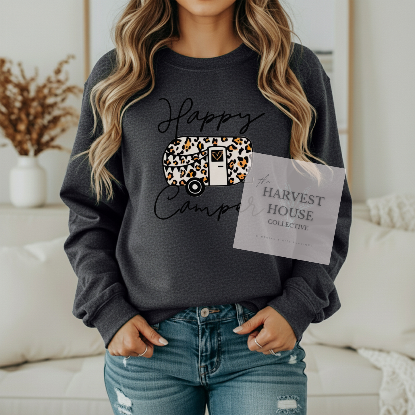 Happy Camper Gildan Crewneck & Hoodie