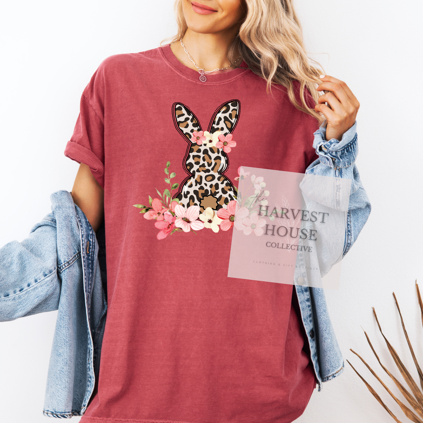 Leopard Easter Bunny Comfort Color Tee