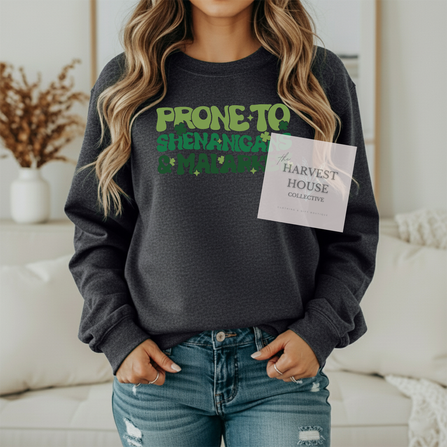 Prone To Shenanigans And Malarky Gildan Crewneck & Hoodie