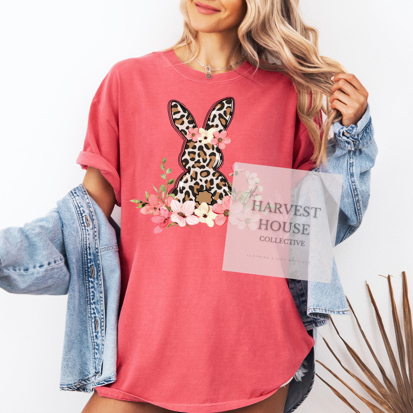 Leopard Easter Bunny Comfort Color Tee