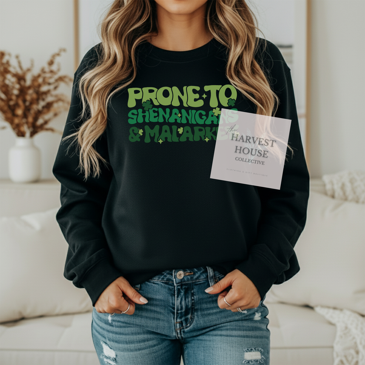 Prone To Shenanigans And Malarky Gildan Crewneck & Hoodie