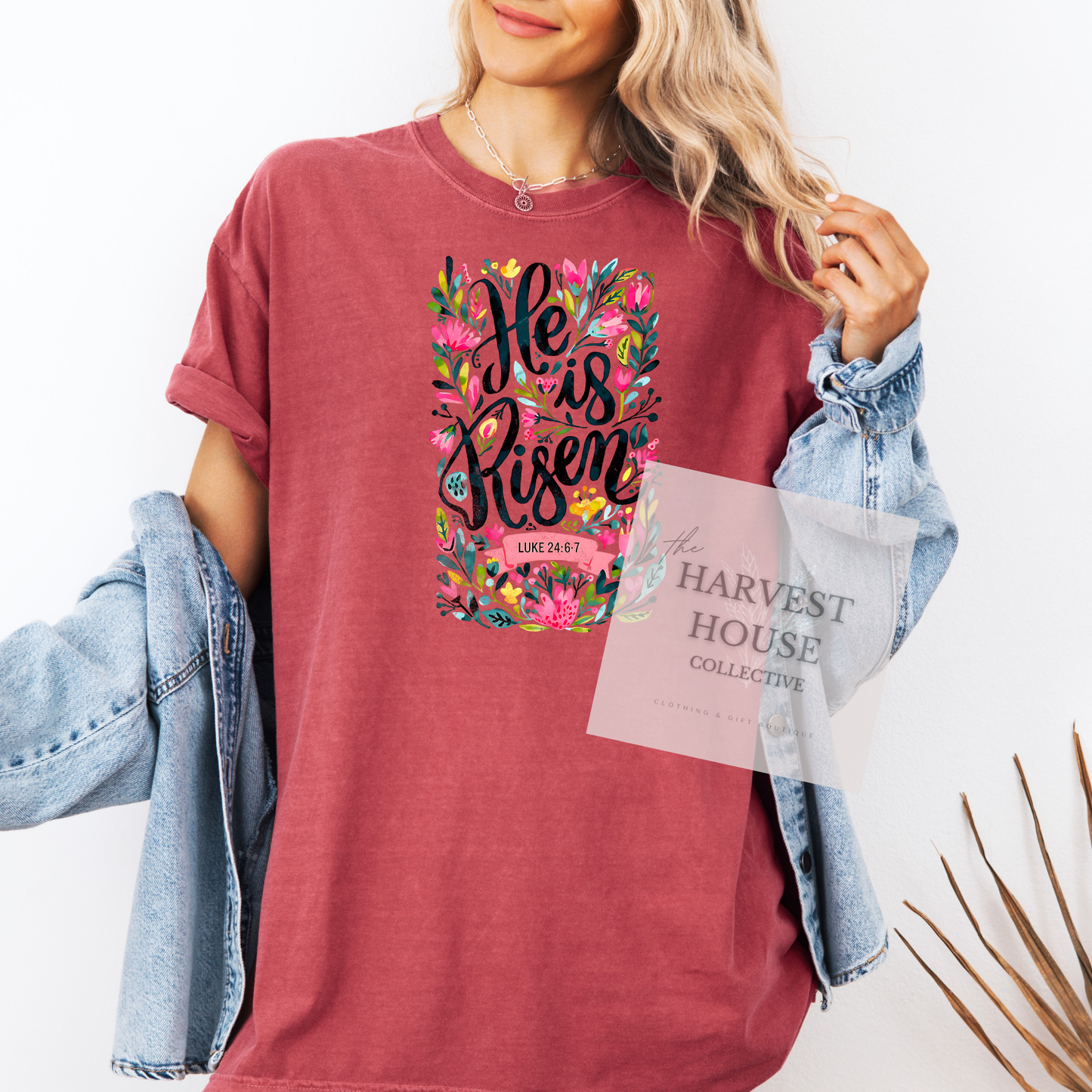 He Is Risen Comfort Color Tee
