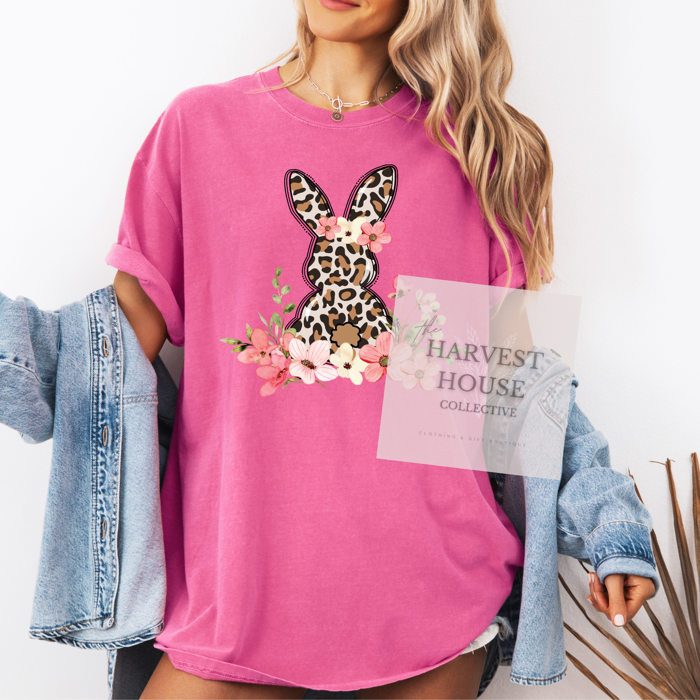 Leopard Easter Bunny Comfort Color Tee
