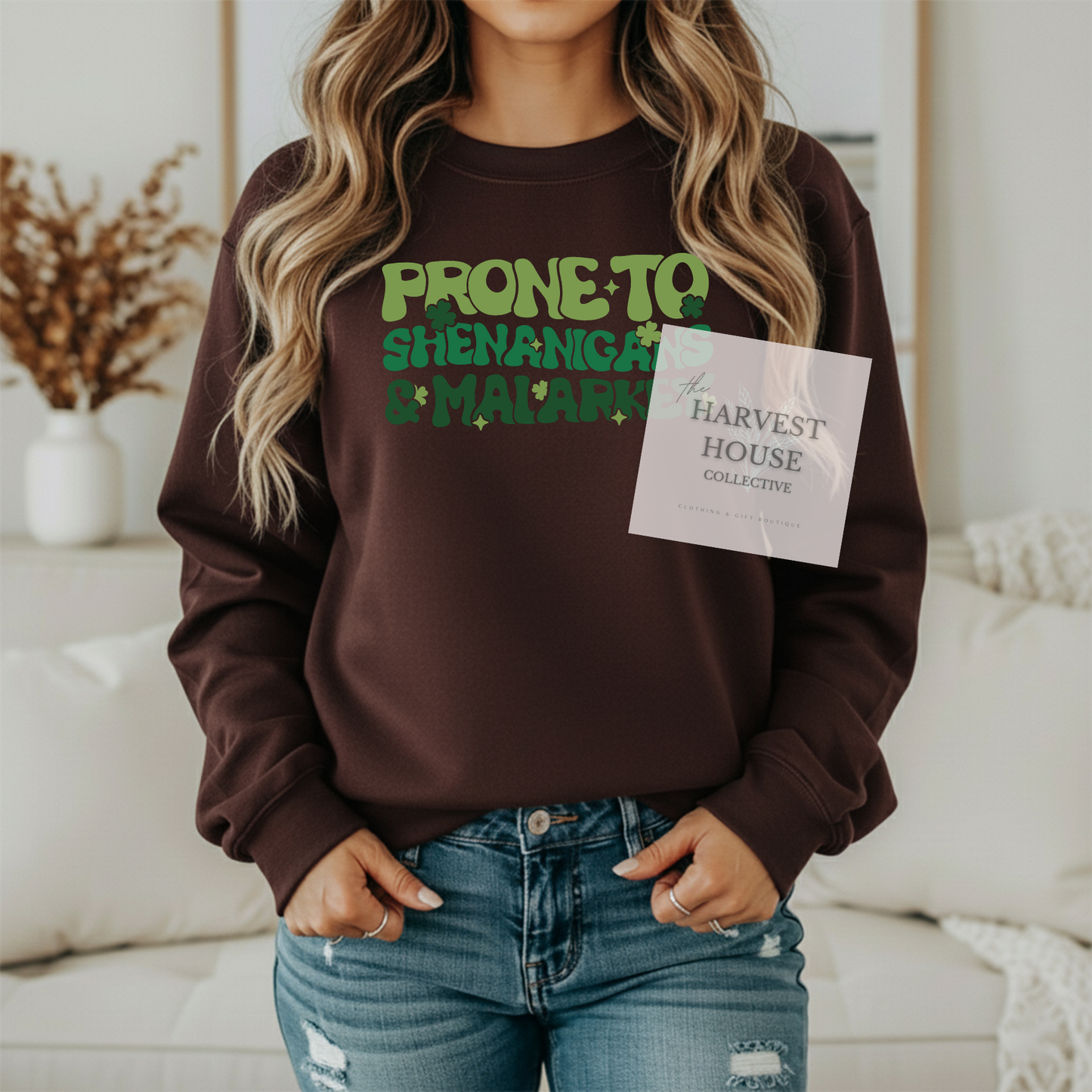 Prone To Shenanigans And Malarky Gildan Crewneck & Hoodie