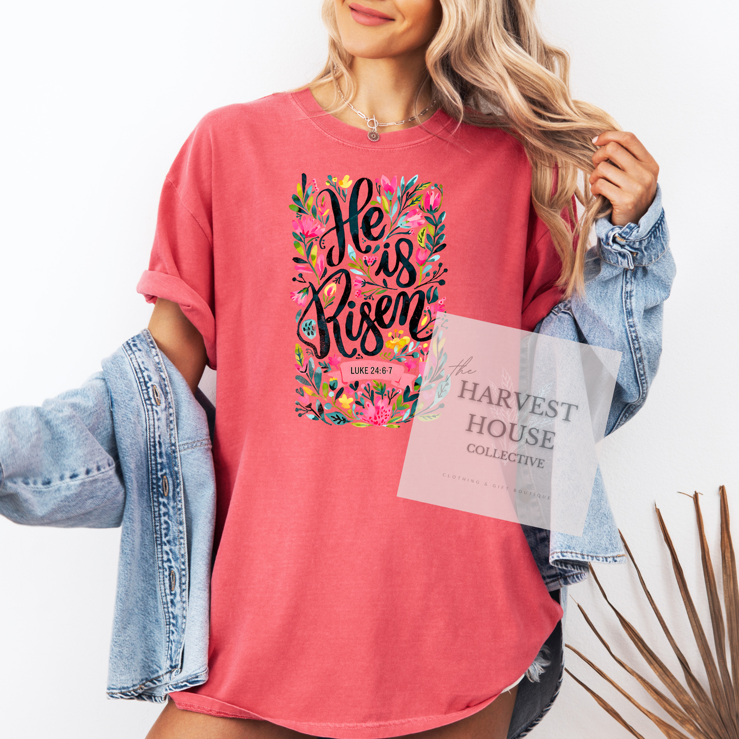 He Is Risen Comfort Color Tee