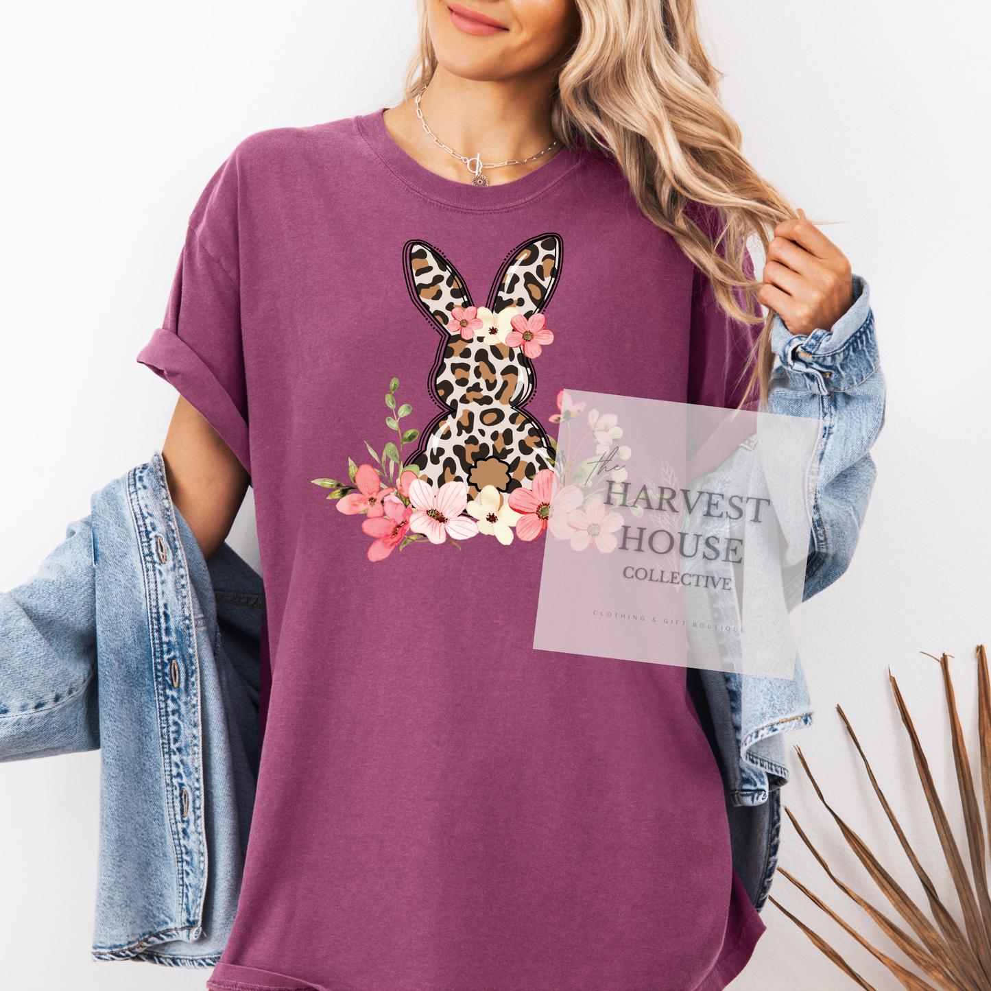 Leopard Easter Bunny Comfort Color Tee