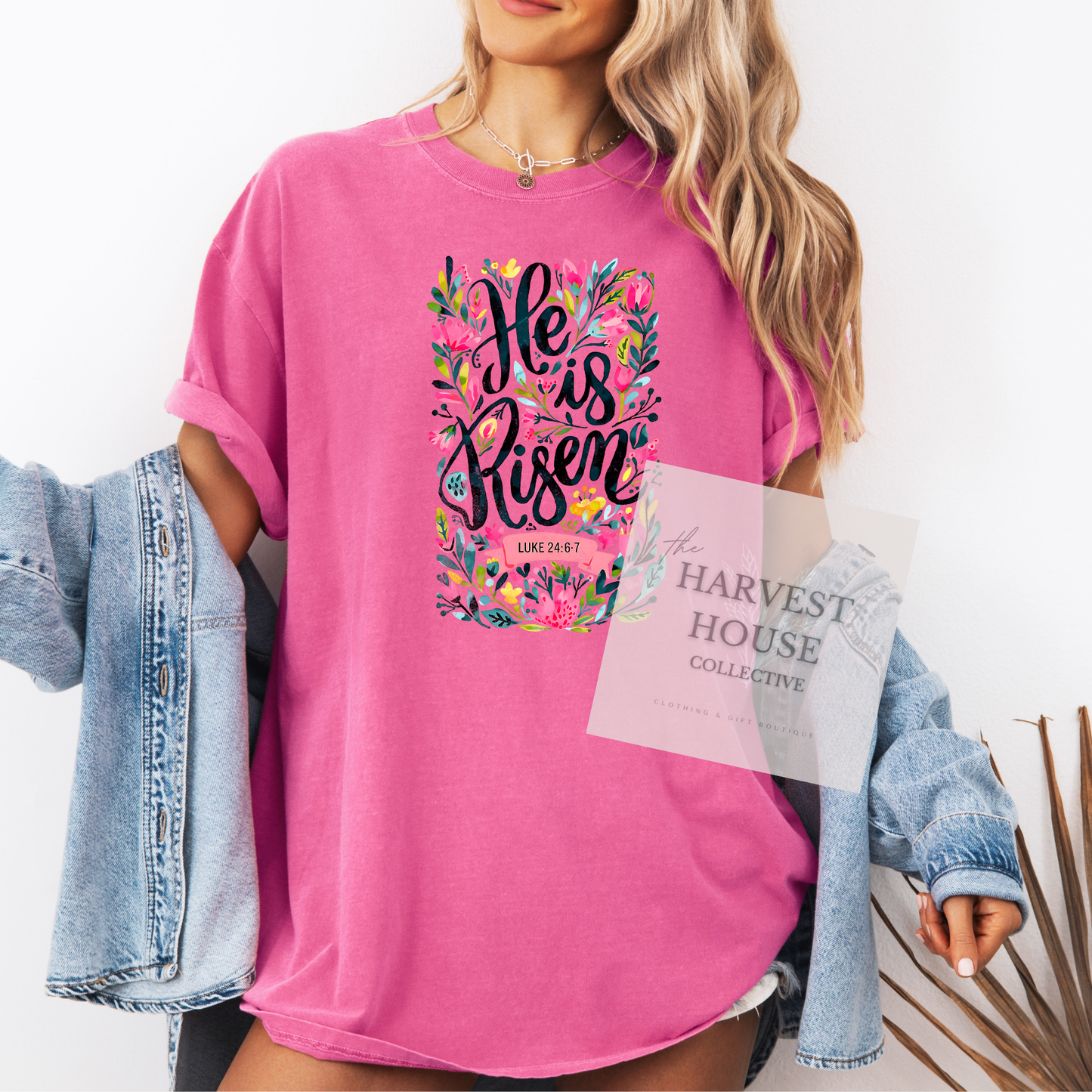 He Is Risen Comfort Color Tee