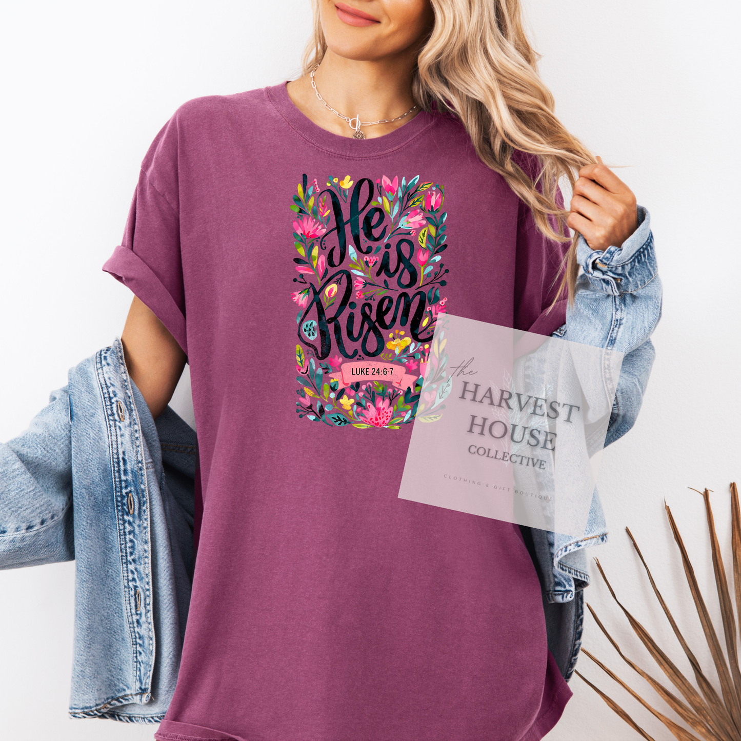 He Is Risen Comfort Color Tee