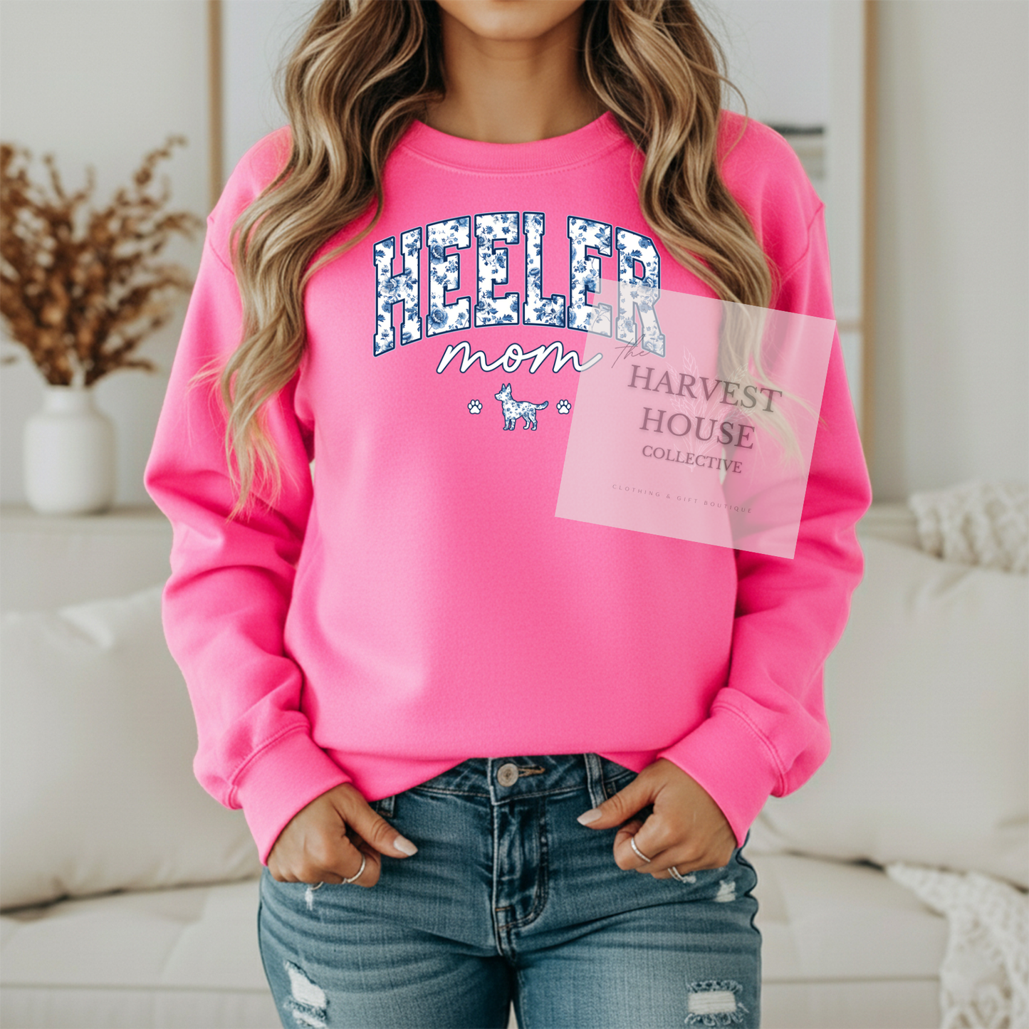 Floral Heeler Mom Shirt