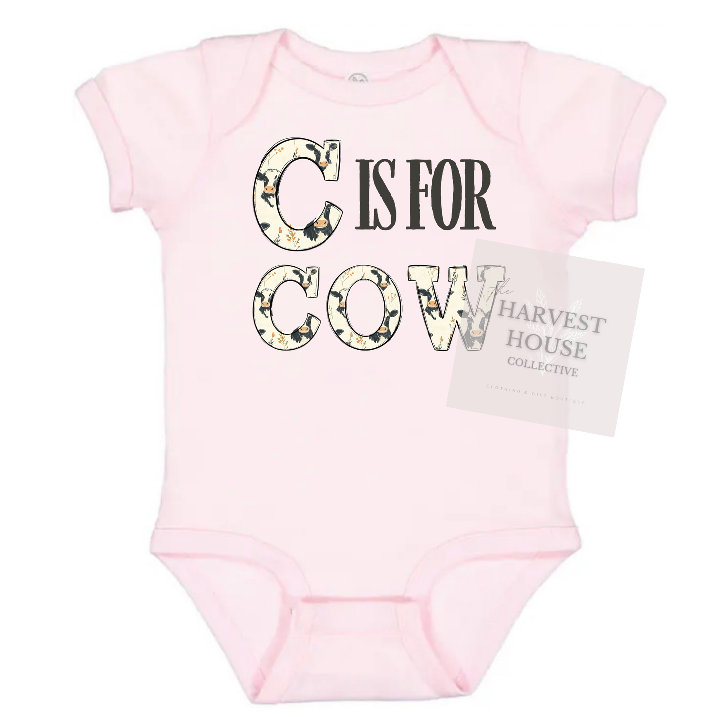 “C Is For Cow” Onesie