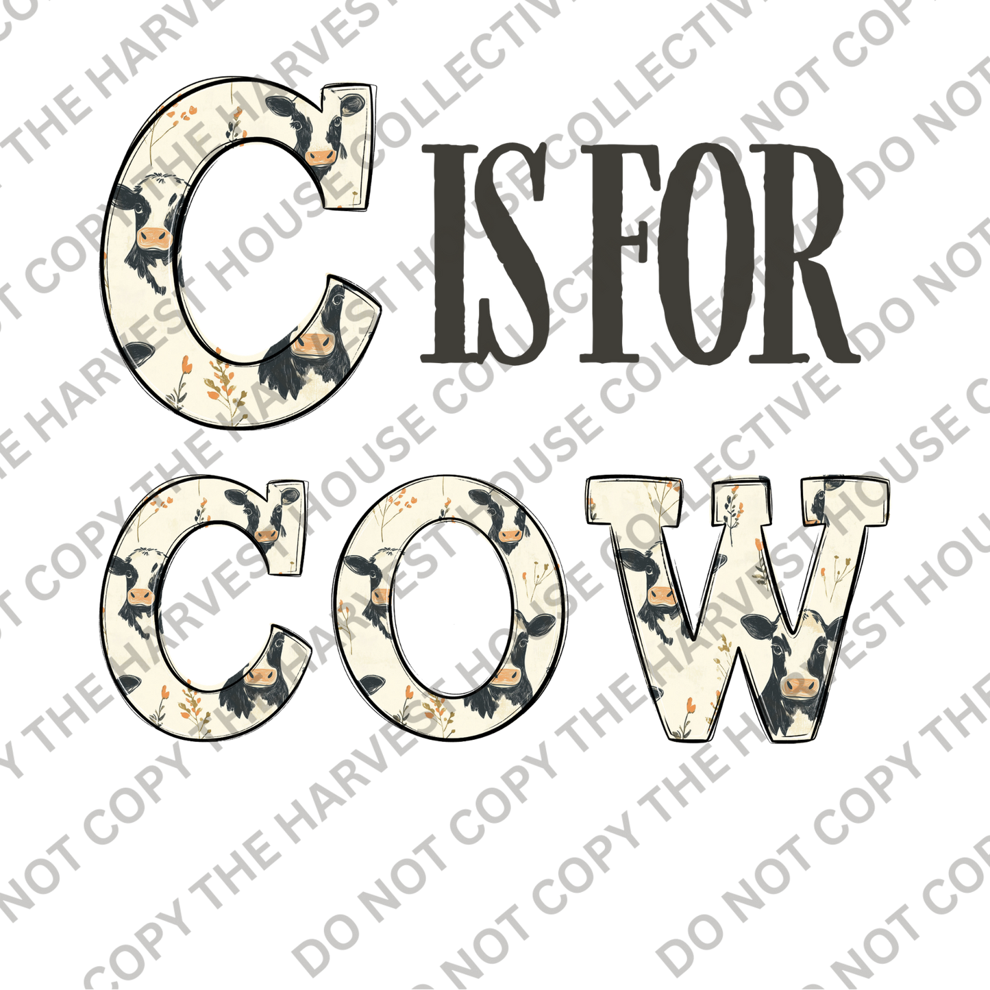 “C Is For Cow” Onesie