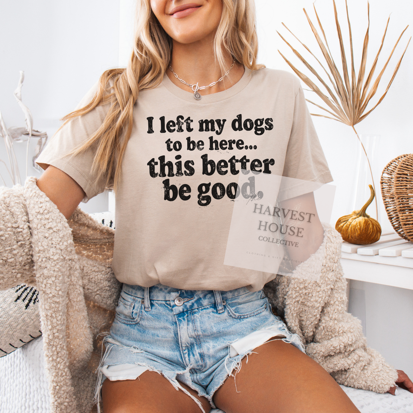 I Left My Dog To Be Here Bella Canvas Tee