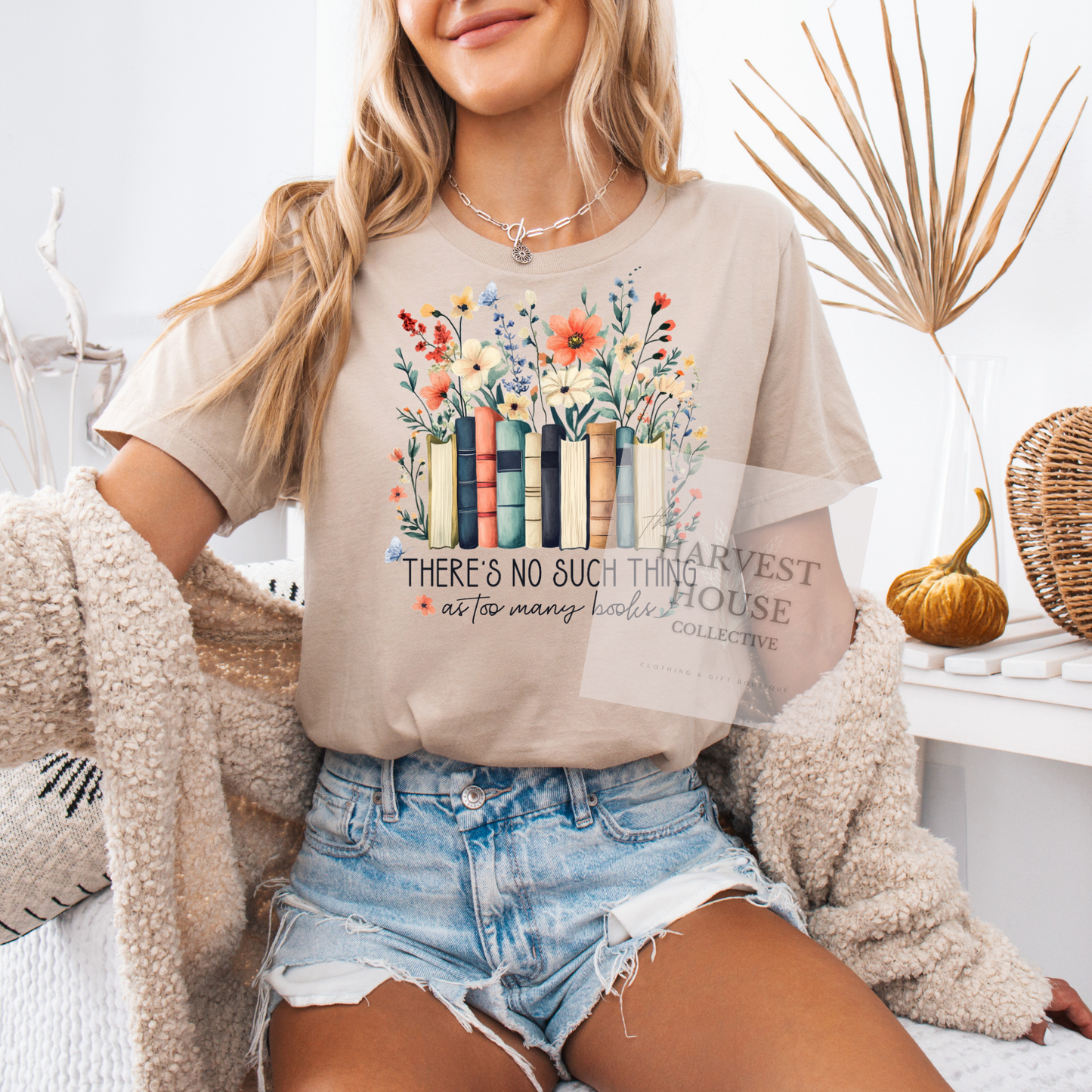 There's No Such Thing As Too Many Books Tee