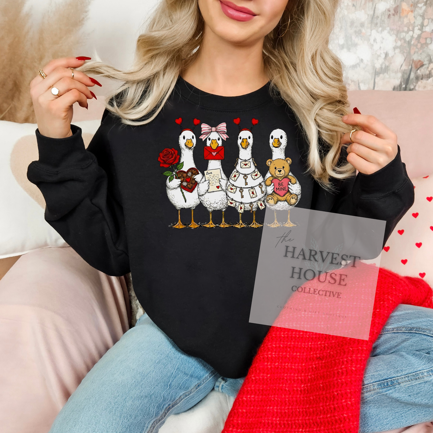 Valentine's Day Geese Crewneck & Hoodie