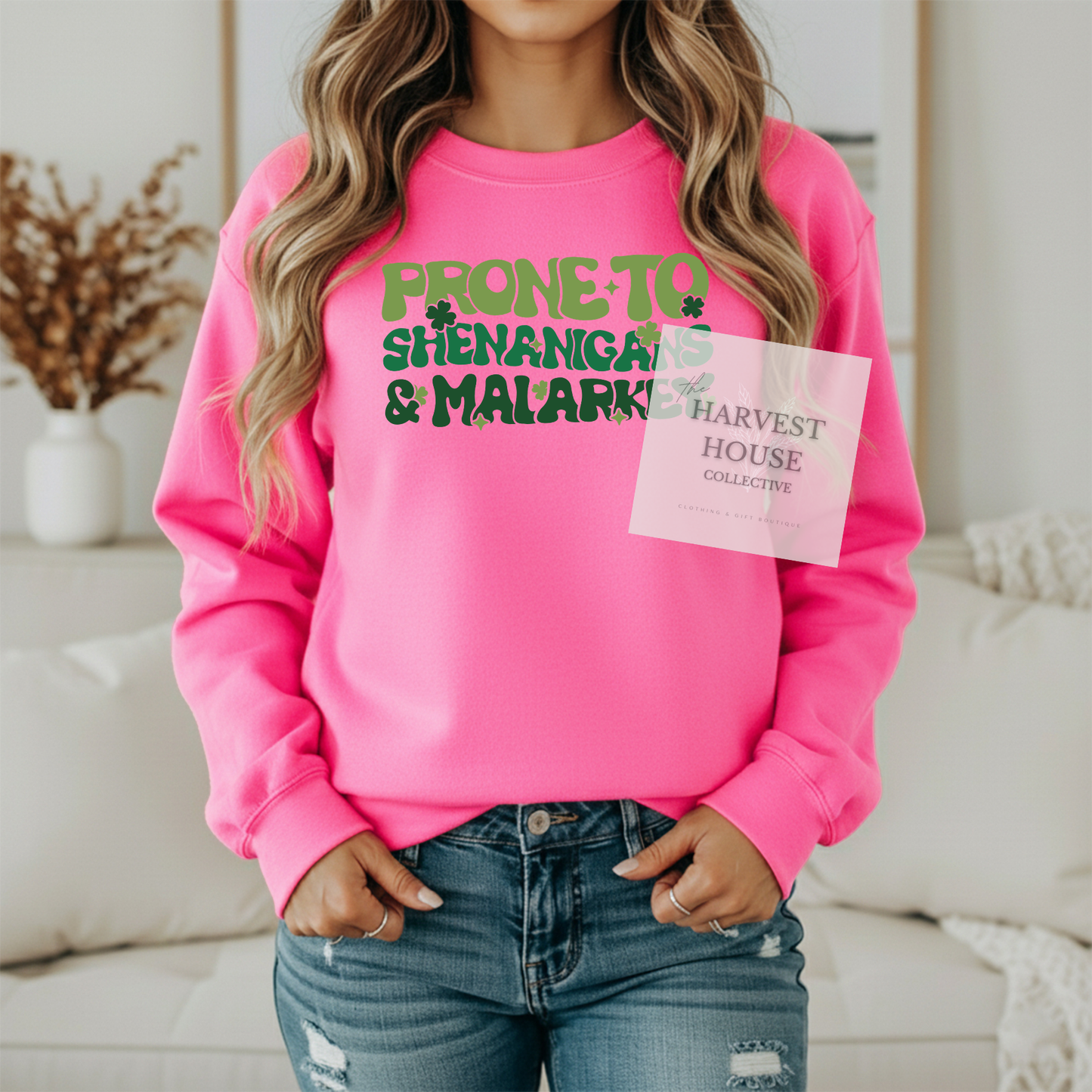 Prone To Shenanigans And Malarky Gildan Crewneck & Hoodie