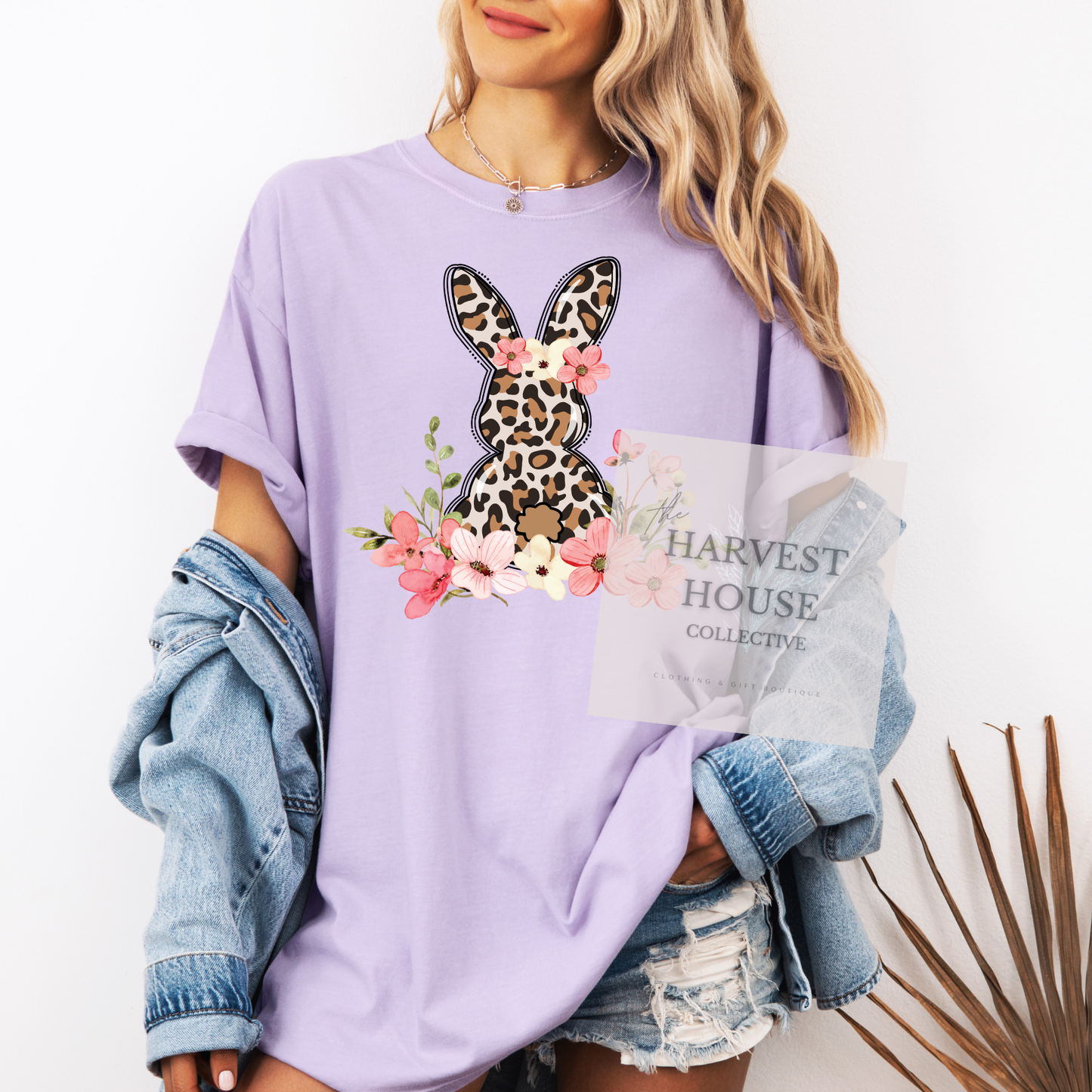 Leopard Easter Bunny Comfort Color Tee