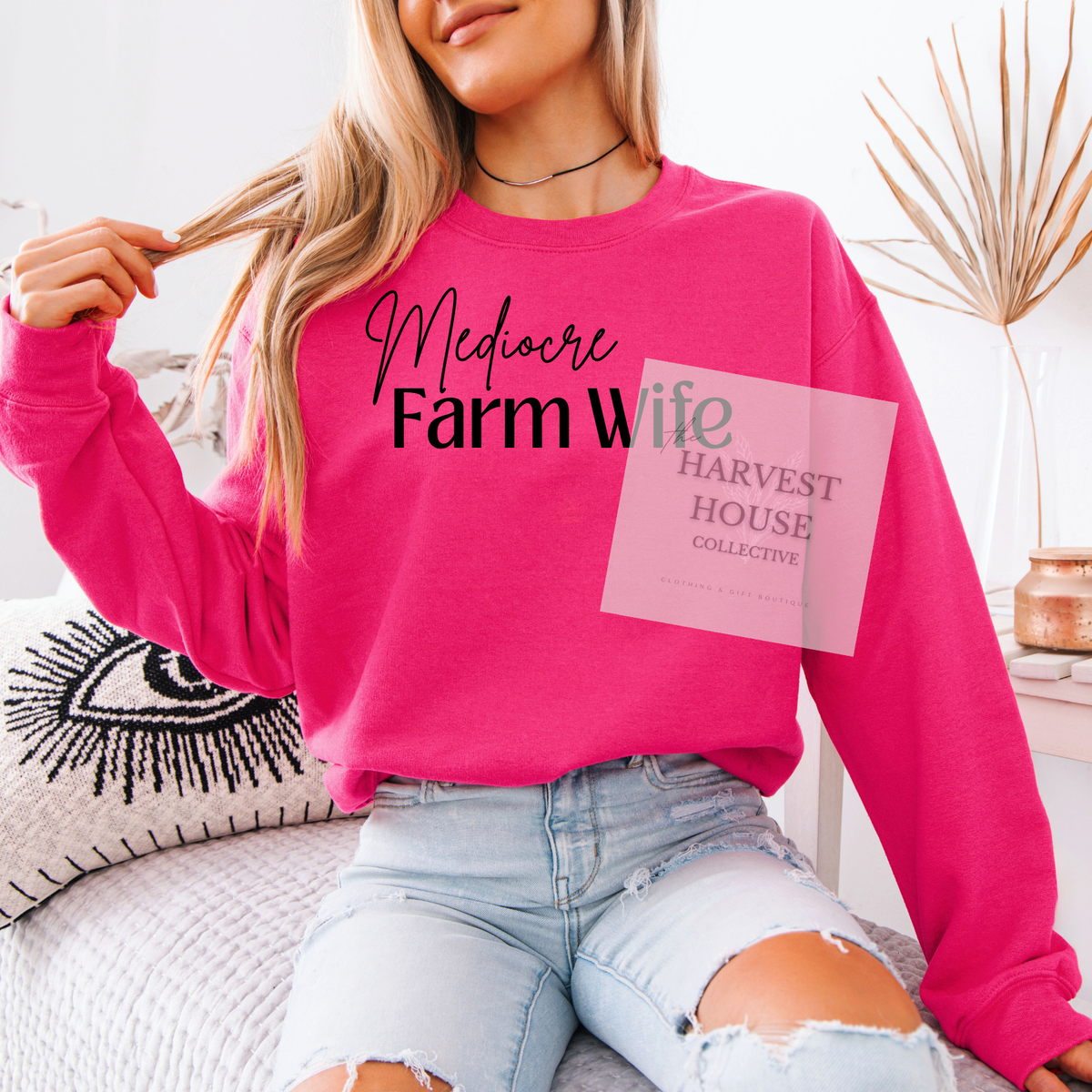 Mediocre Farm Wife Crewneck & Hoodie