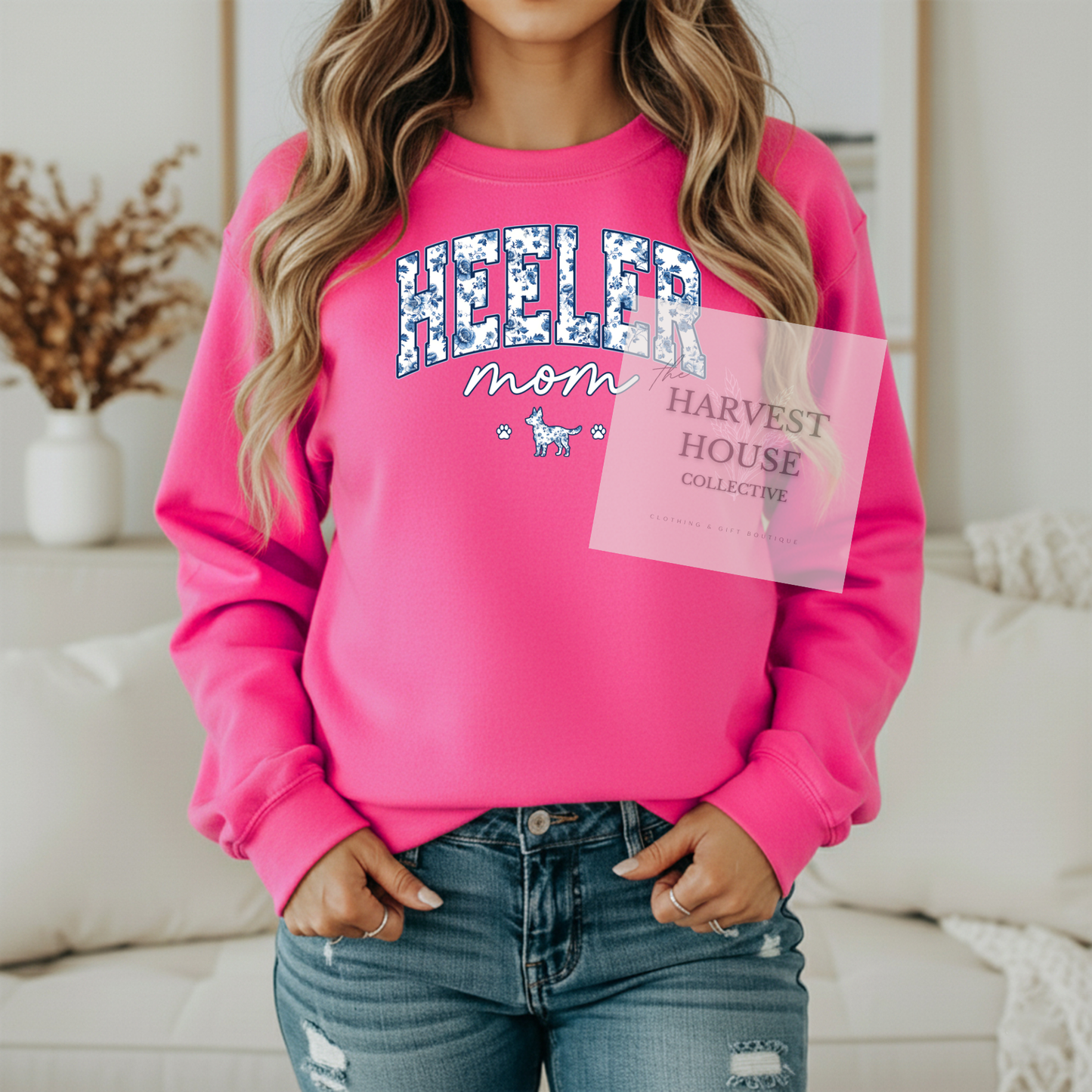 Floral Heeler Mom Shirt