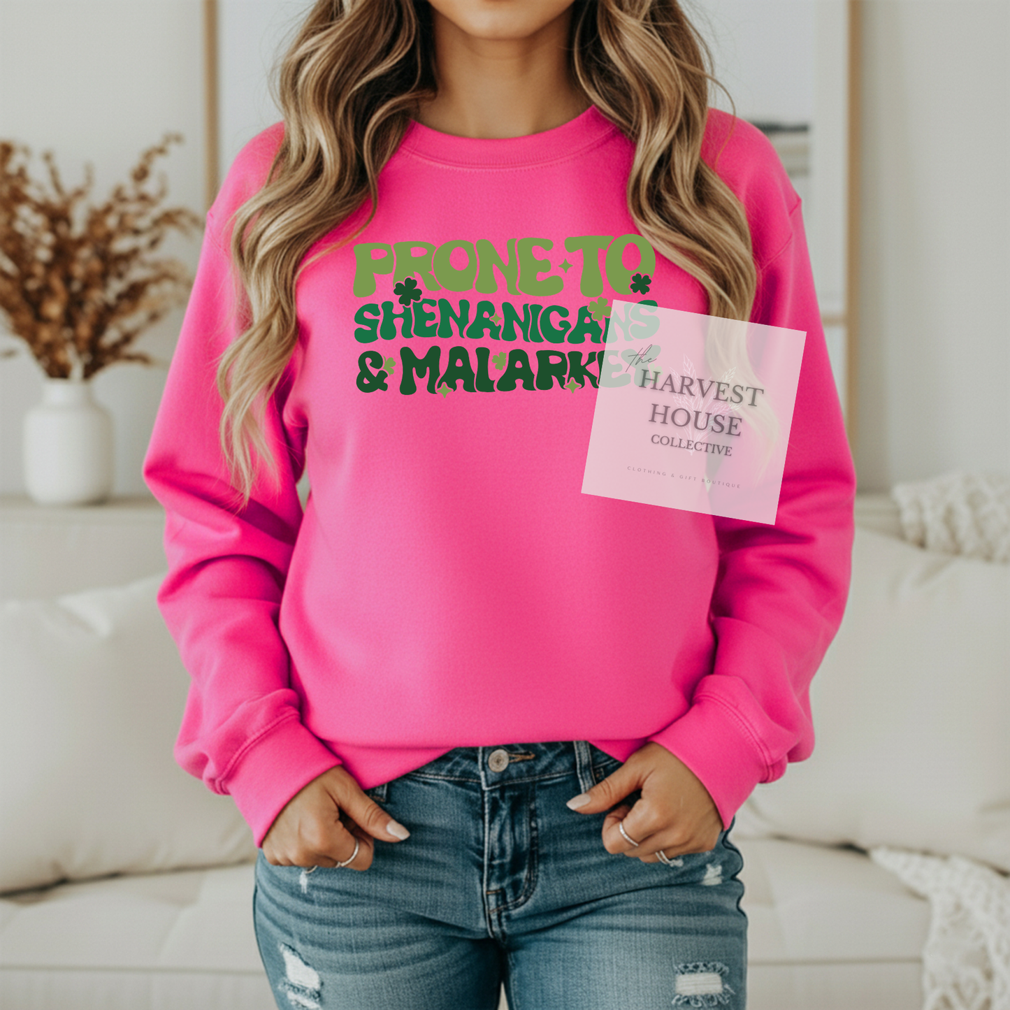 Prone To Shenanigans And Malarky Gildan Crewneck & Hoodie