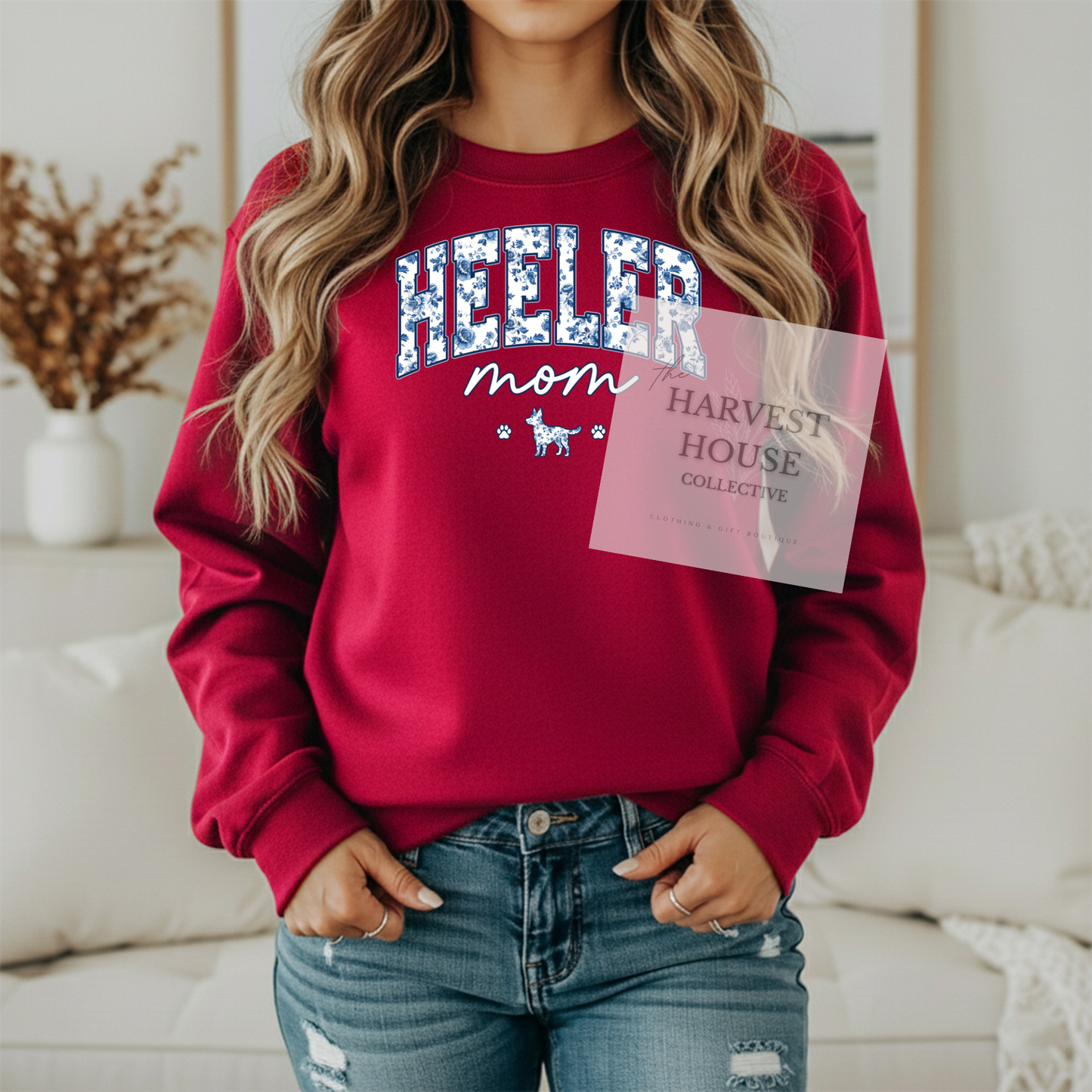 Floral Heeler Mom Shirt