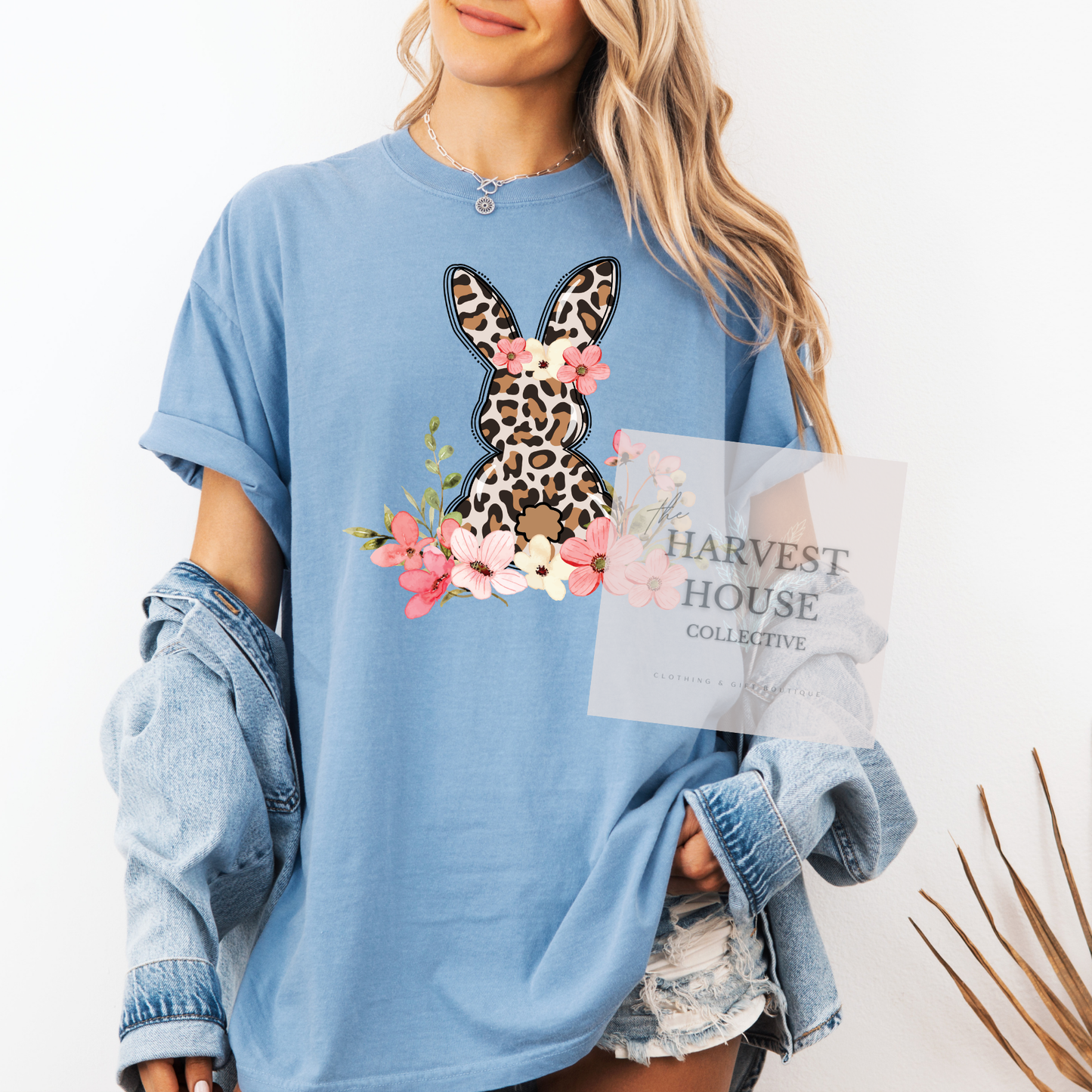 Leopard Easter Bunny Comfort Color Tee