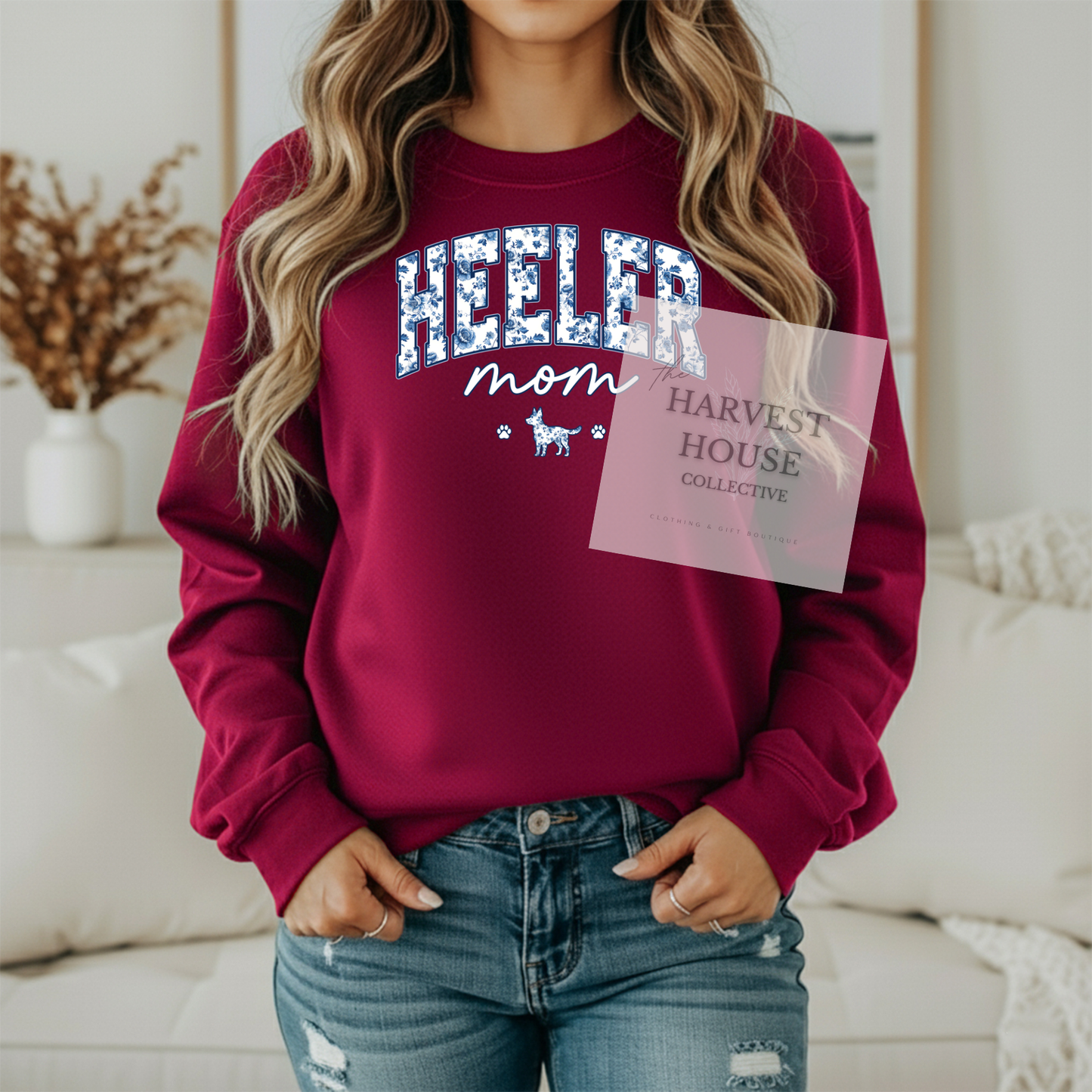 Floral Heeler Mom Shirt