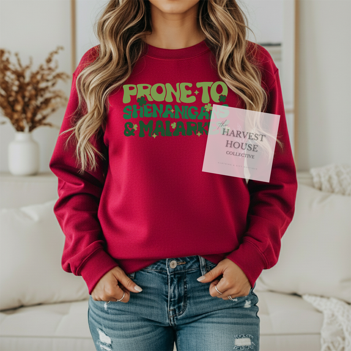 Prone To Shenanigans And Malarky Gildan Crewneck & Hoodie
