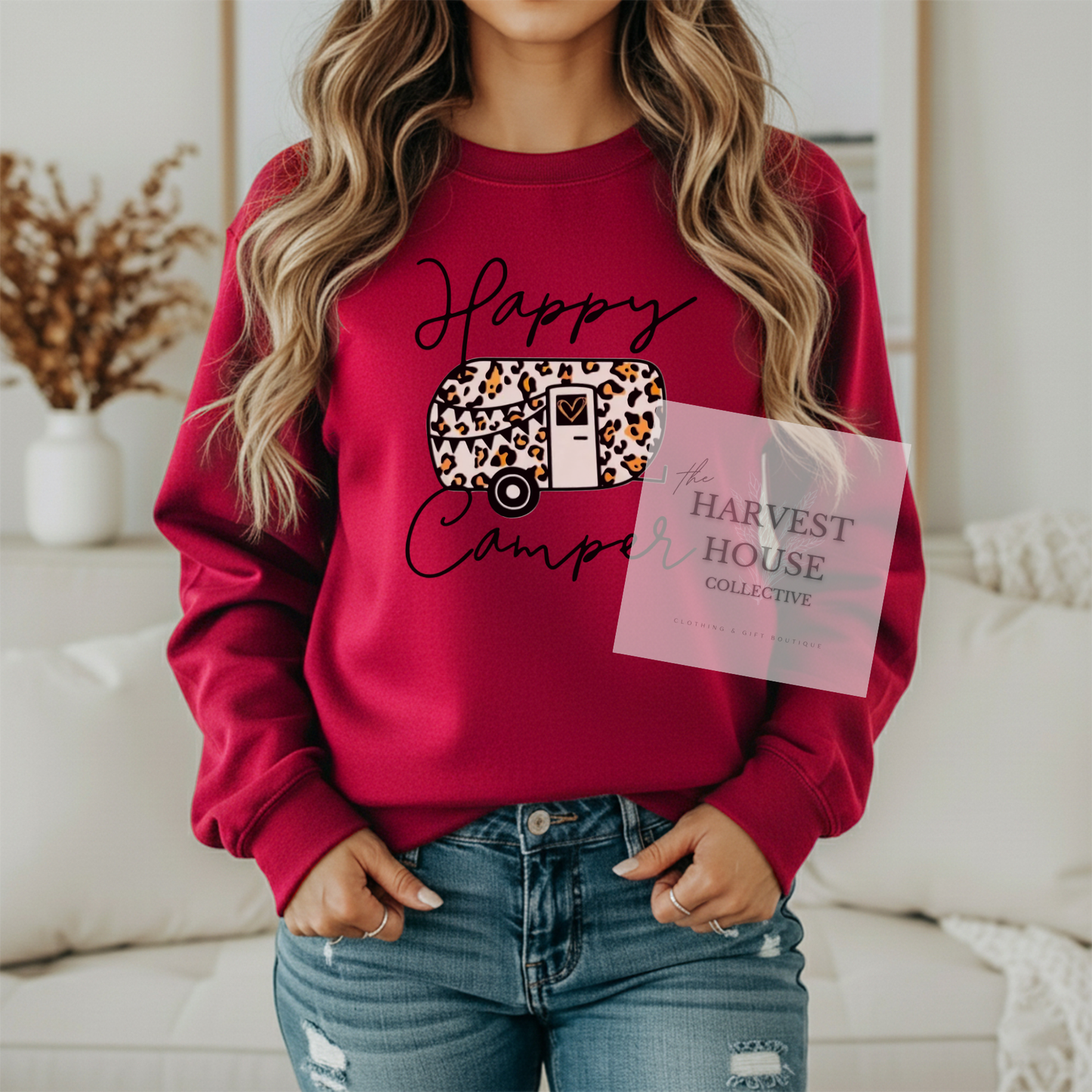 Happy Camper Gildan Crewneck & Hoodie