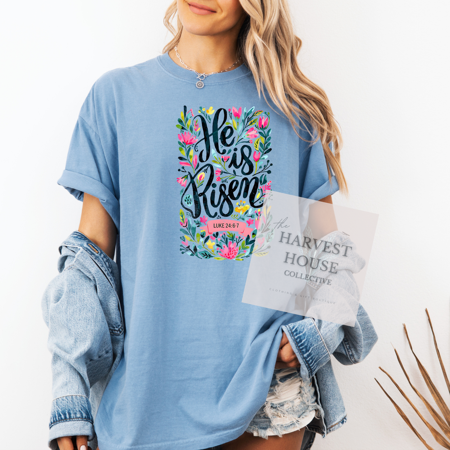 He Is Risen Comfort Color Tee