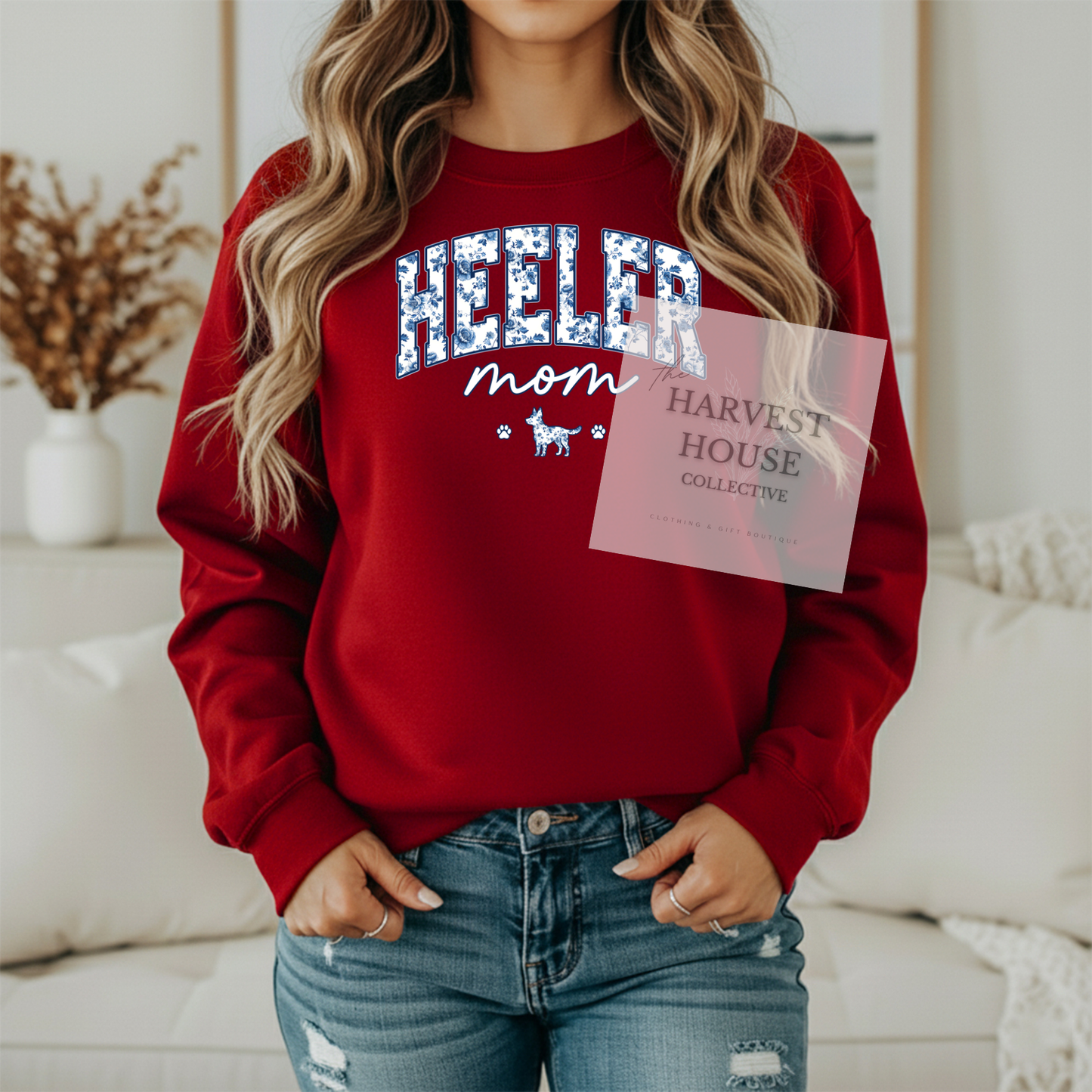 Floral Heeler Mom Shirt