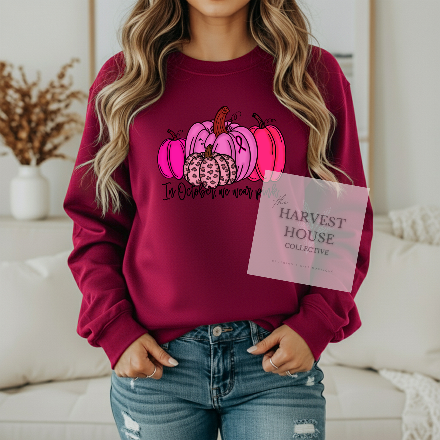 In October We Wear Pink Crewneck & Hoodie