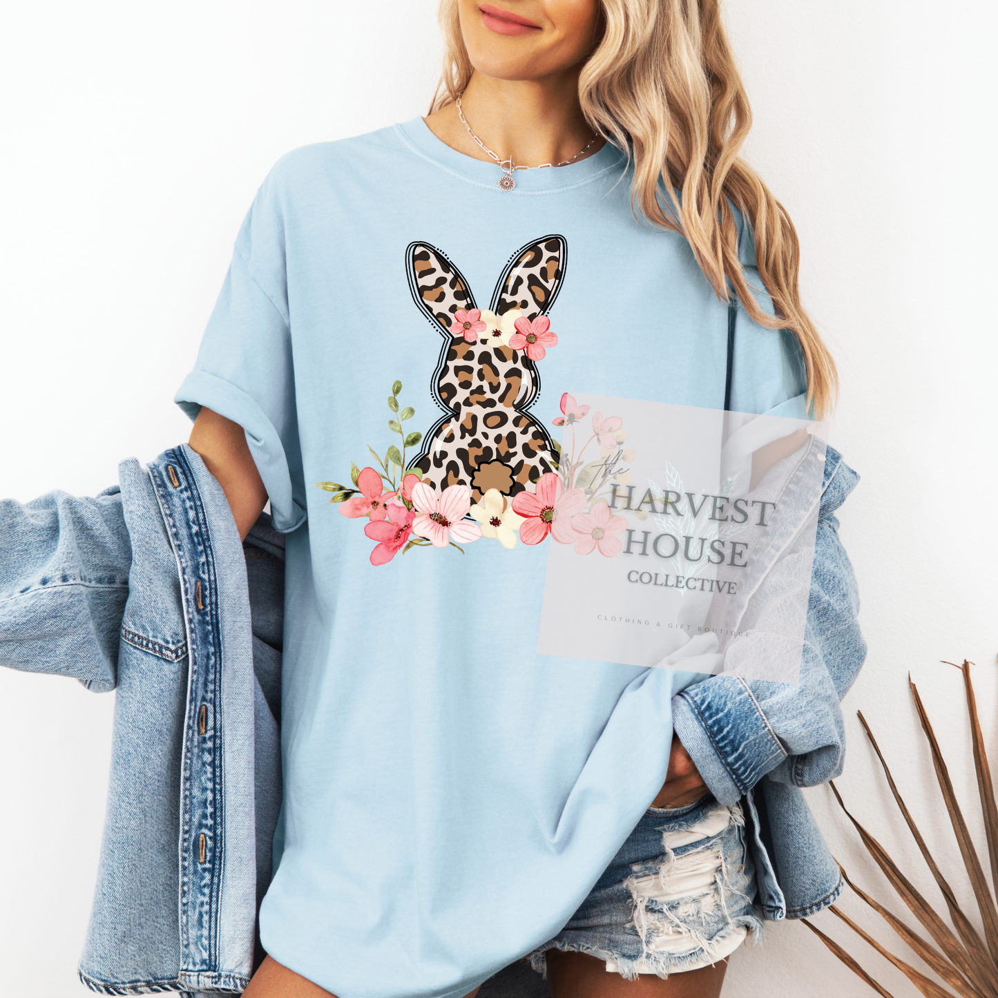 Leopard Easter Bunny Comfort Color Tee