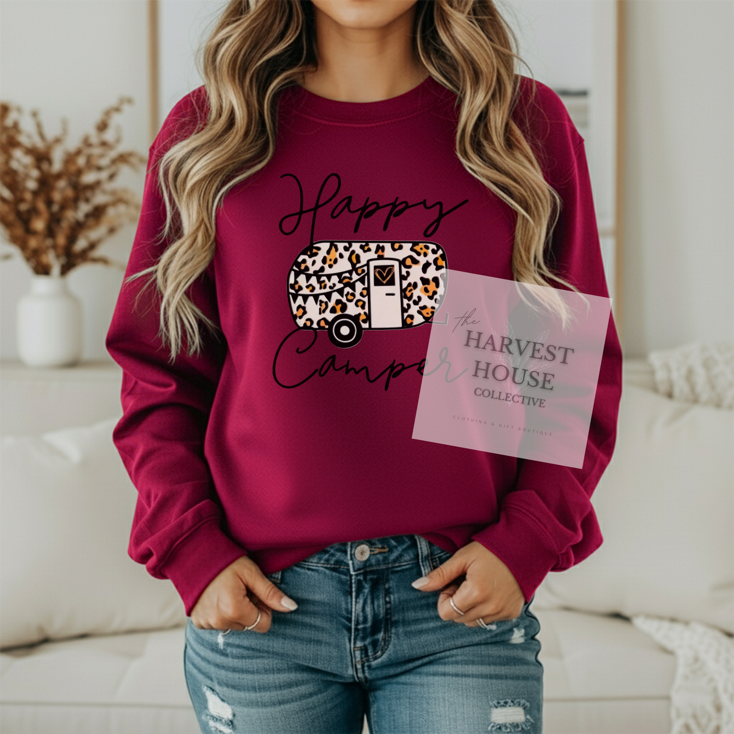 Happy Camper Gildan Crewneck & Hoodie