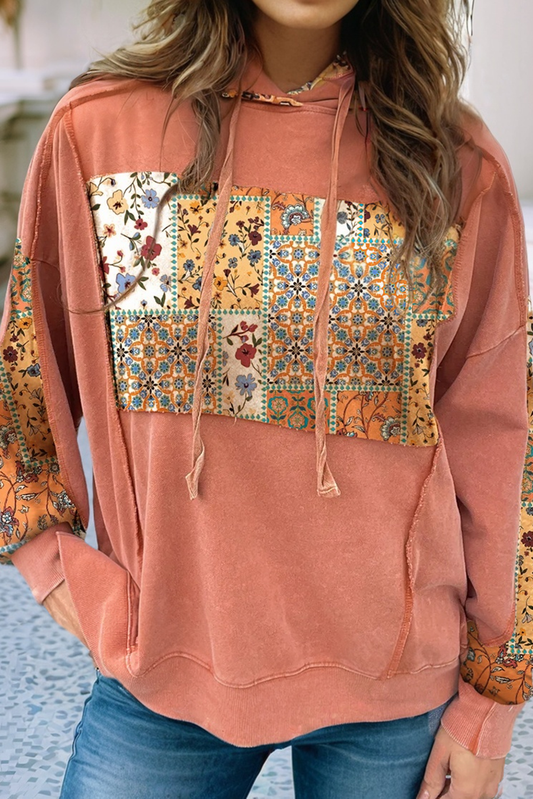 Floral Patchwork Hoodie