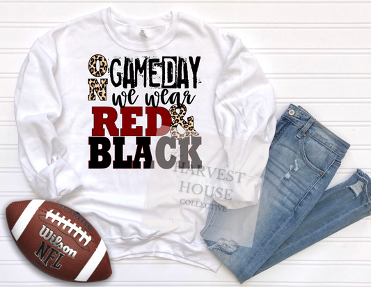 On Gameday We Wear (Dark) Red And Black Shirt