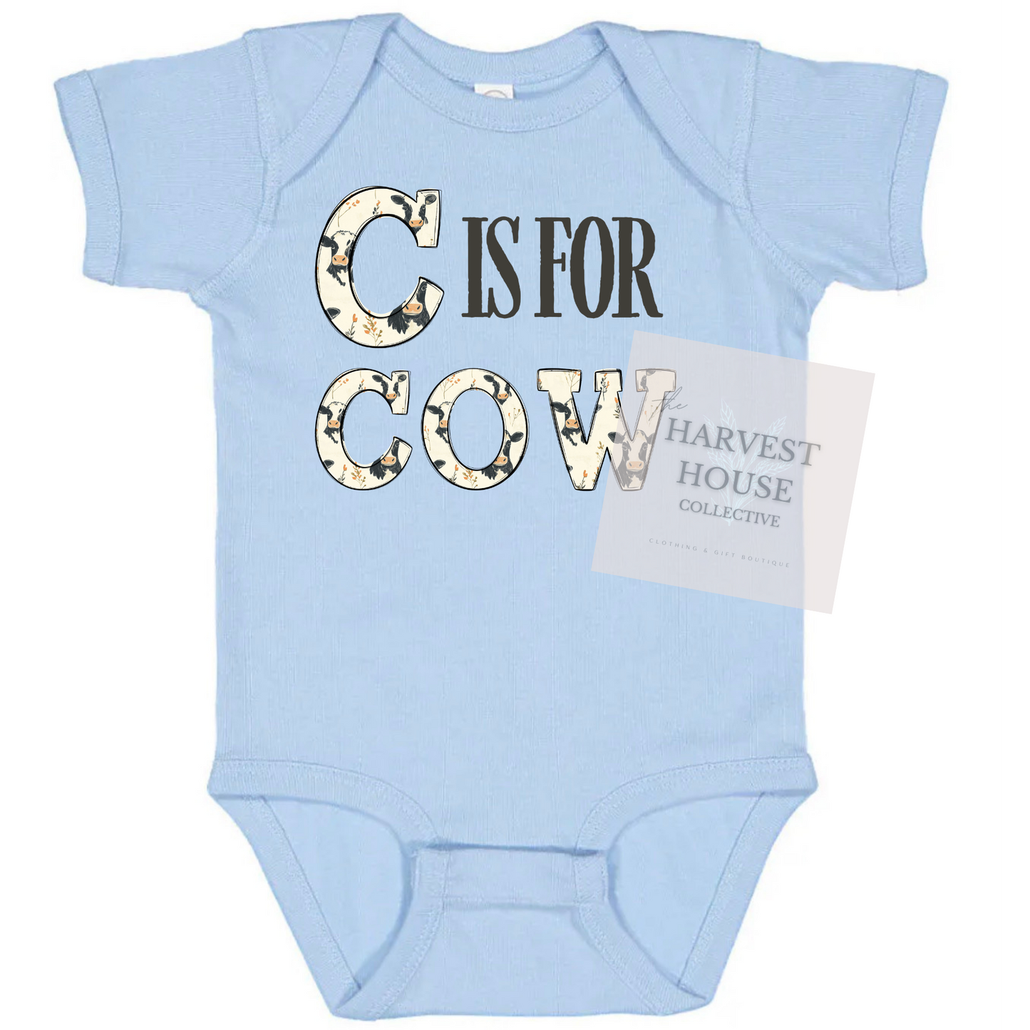 “C Is For Cow” Onesie