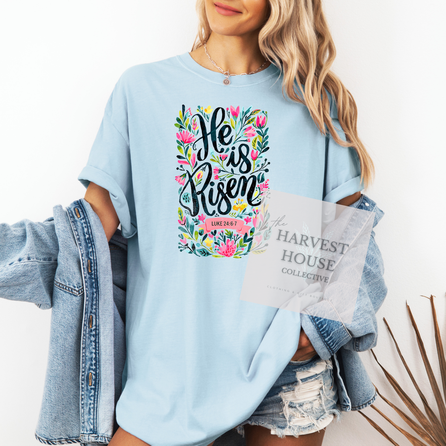 He Is Risen Comfort Color Tee