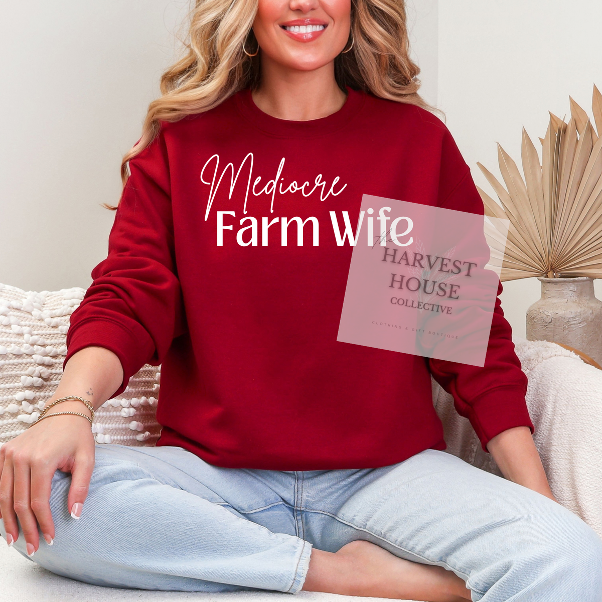 Mediocre Farm Wife Crewneck & Hoodie