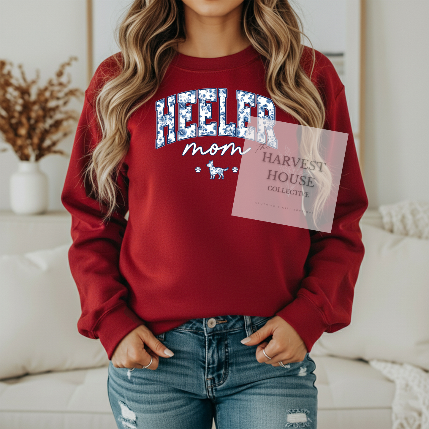 Floral Heeler Mom Shirt