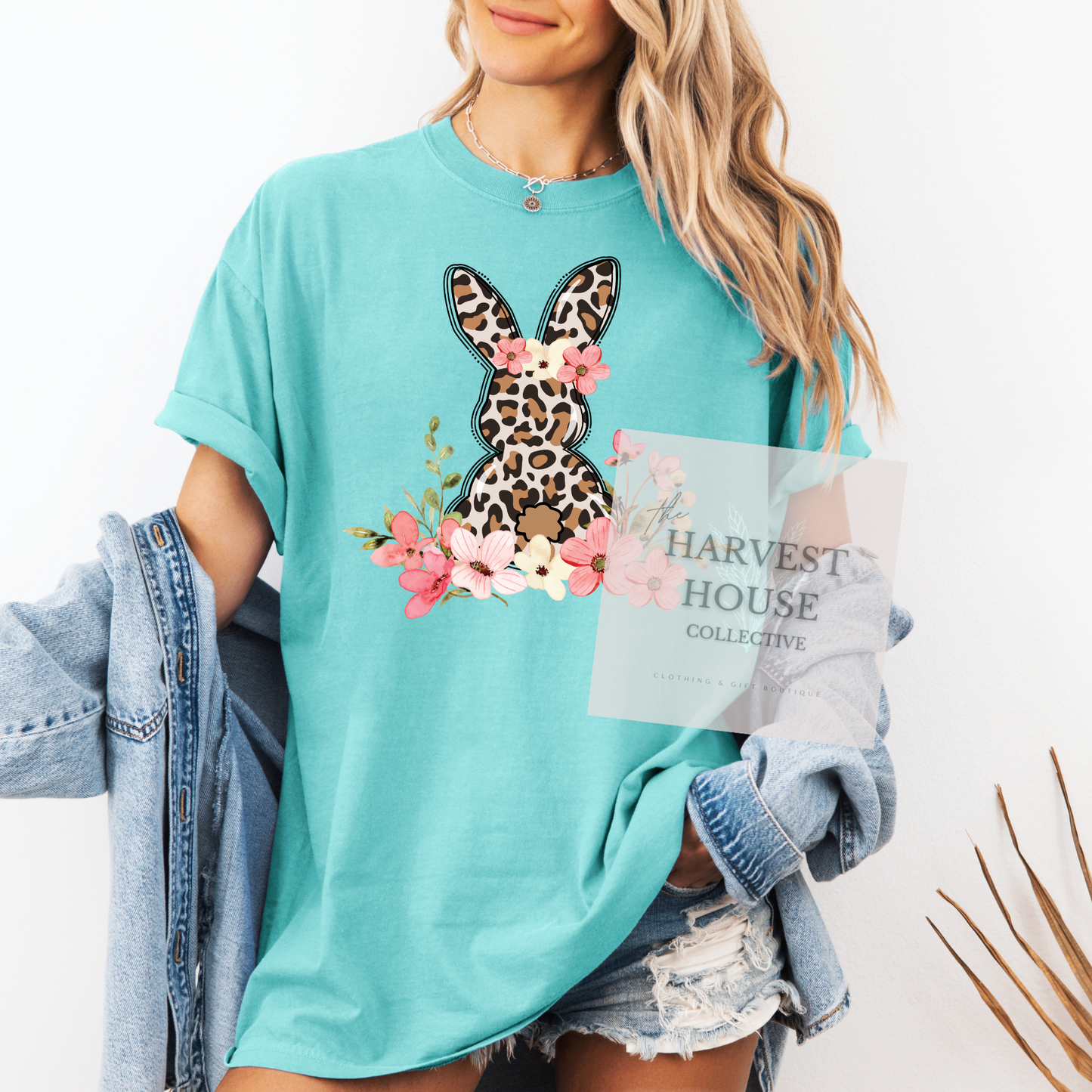 Leopard Easter Bunny Comfort Color Tee