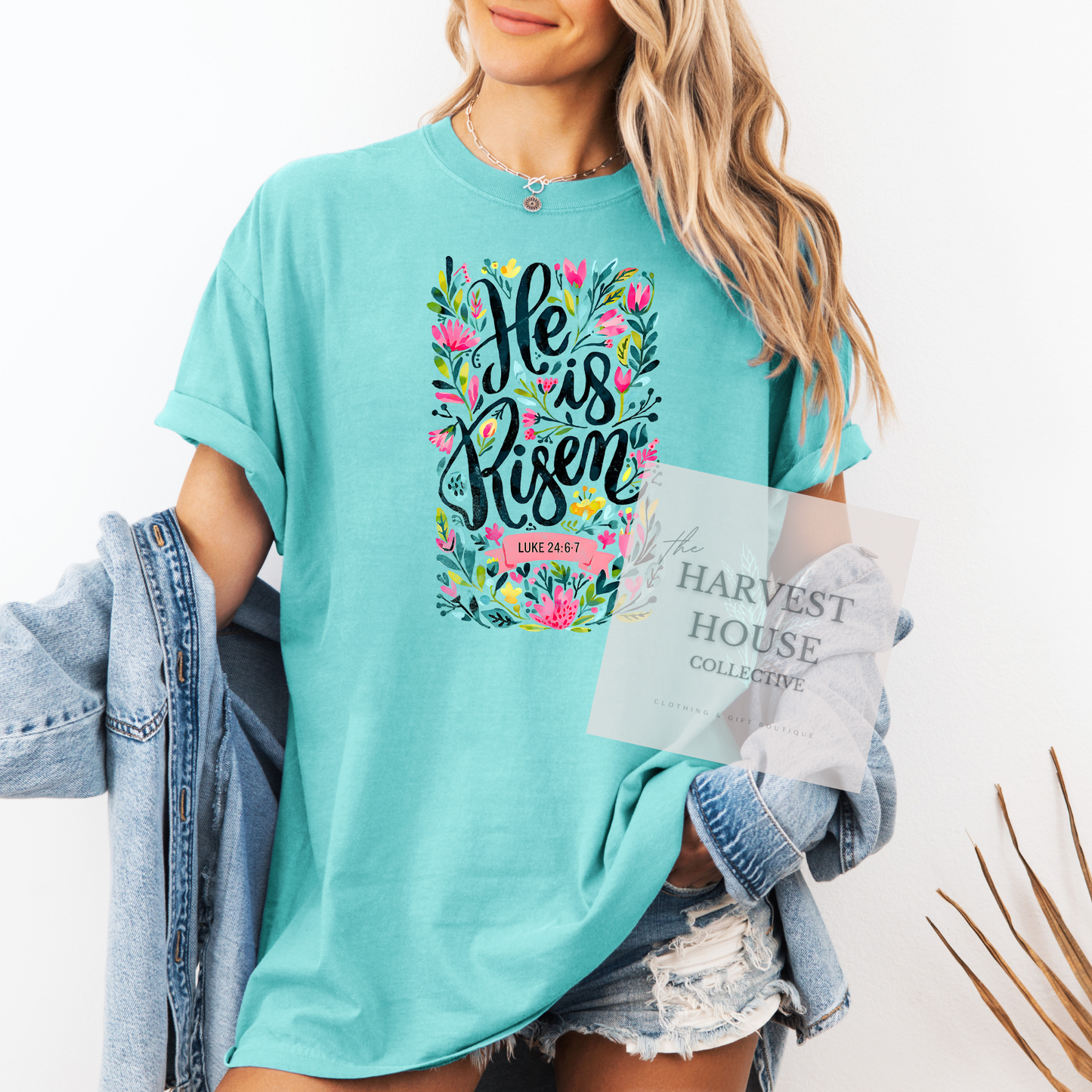 He Is Risen Comfort Color Tee